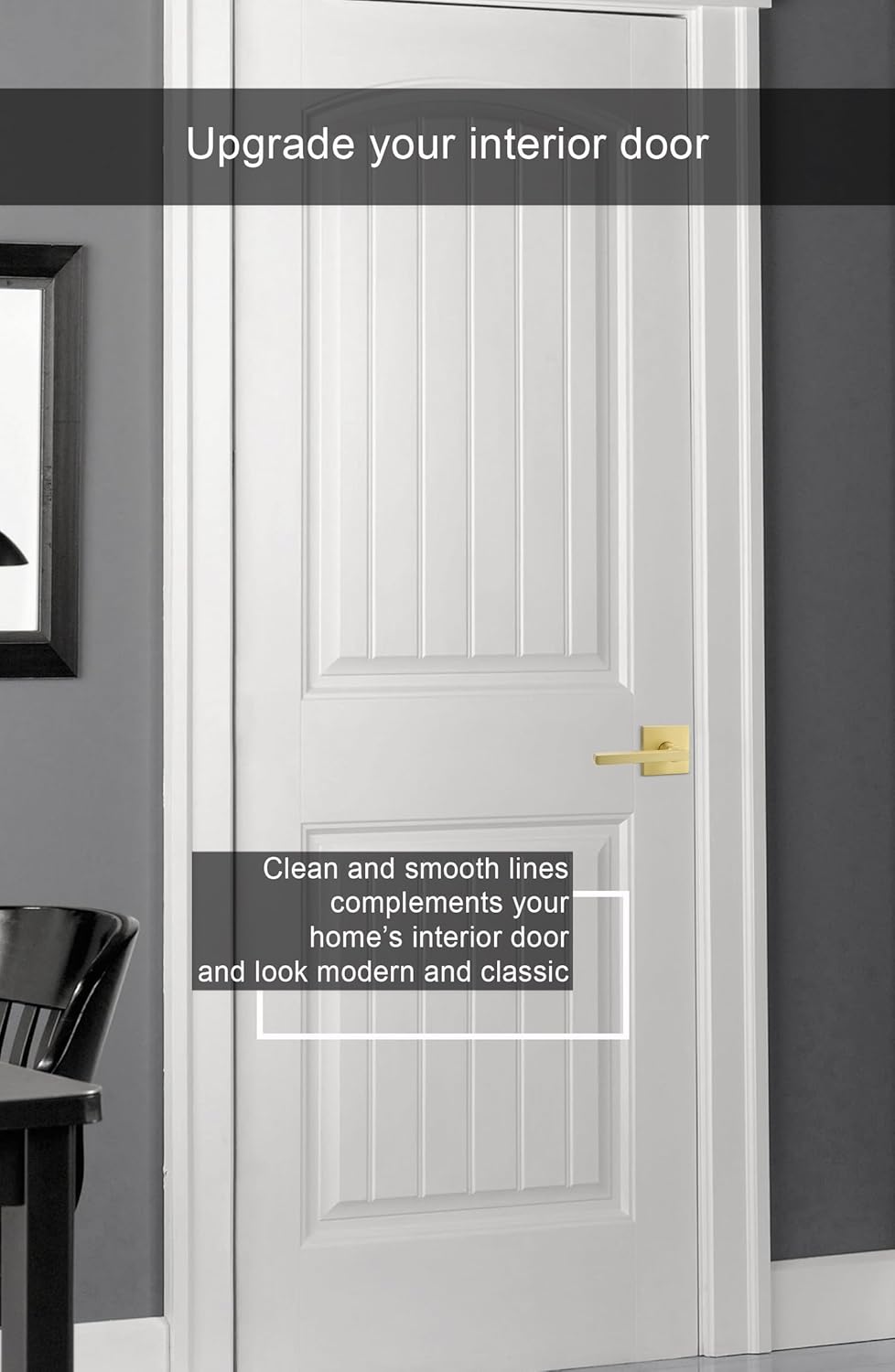 GoldenWarm Best Quality Gold Interior Door Handle with Privacy