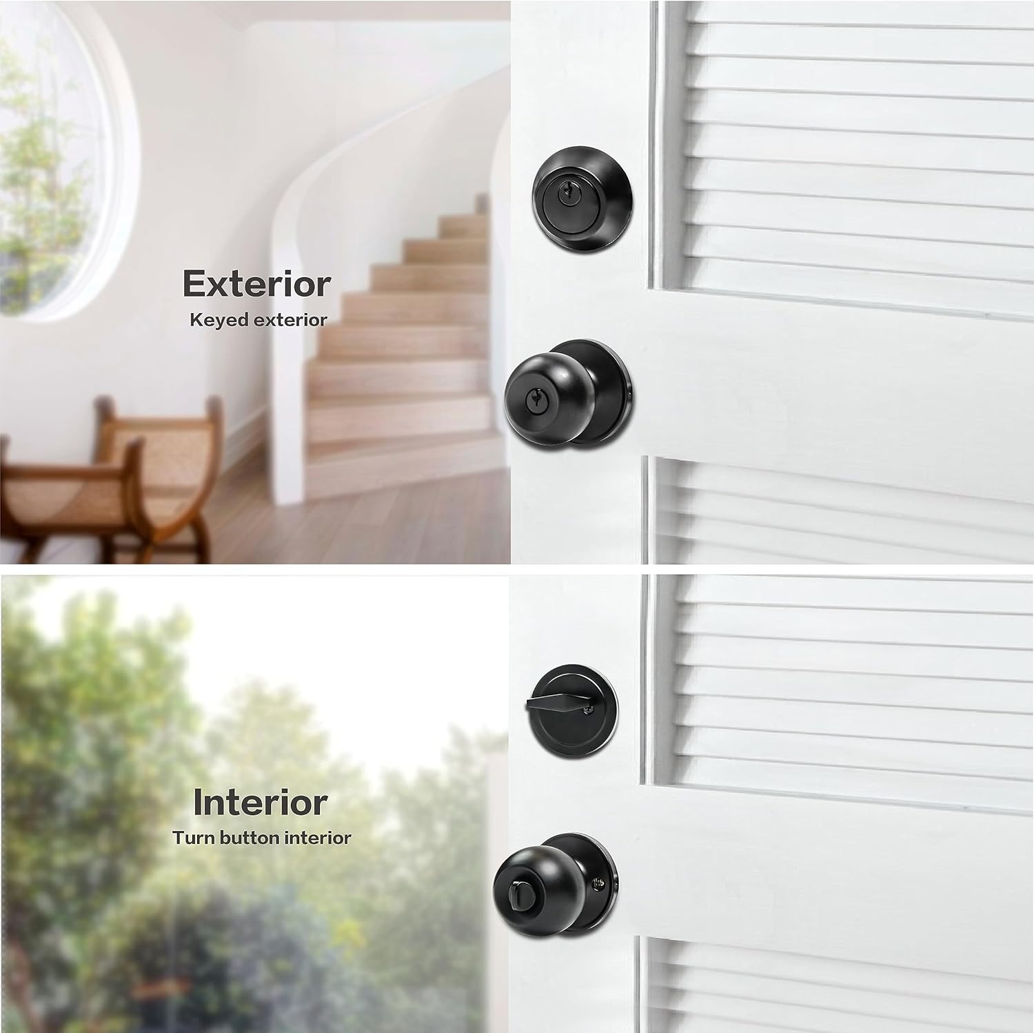 Secure Front Door Lock Set for Exterior Doors