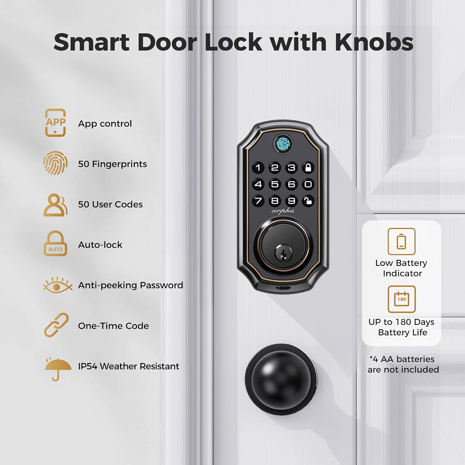 Advanced Smart Door Lock with Fingerprint Password