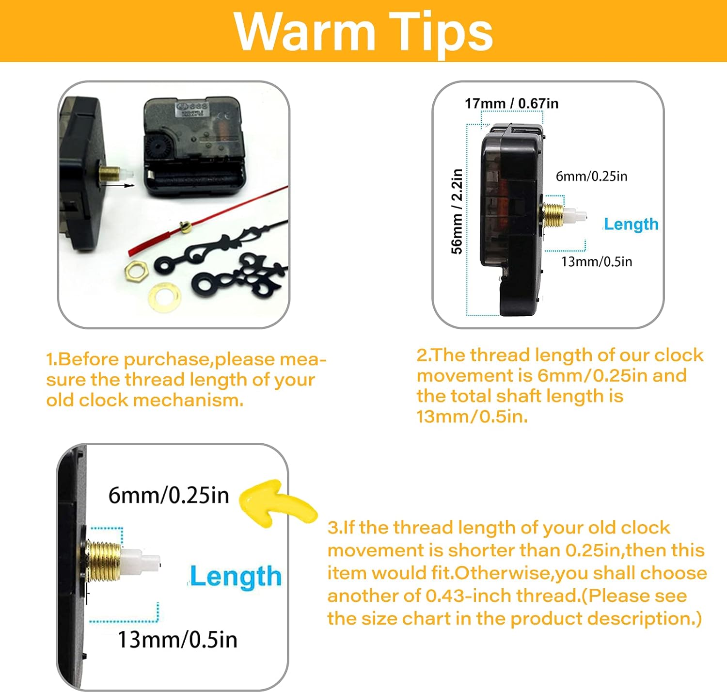 Easy-to-Install DIY Wall Clock Repair Set
