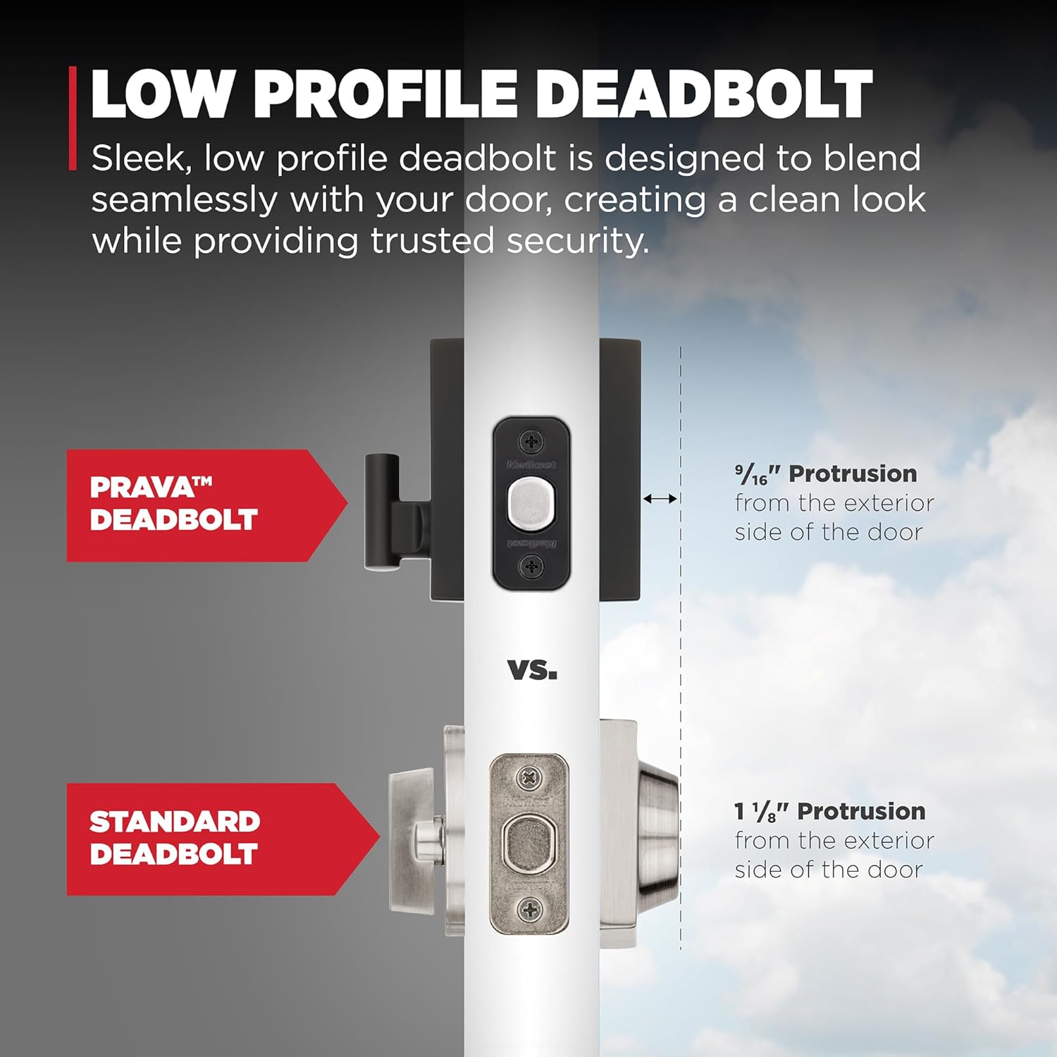 Kwikset Prava Front Door Lock Set with SmartKey Matte Black