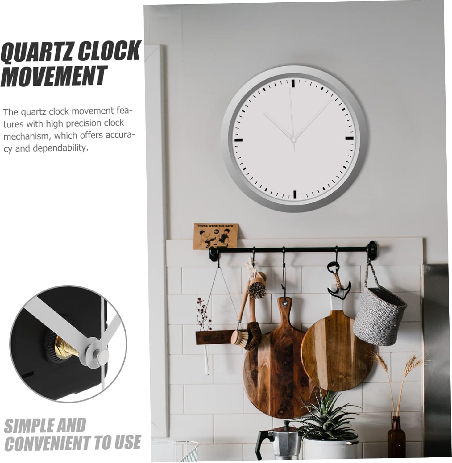 Gadpiparty 2-Piece Mute Plastic Clock Hand Set for Digital Wall Clocks