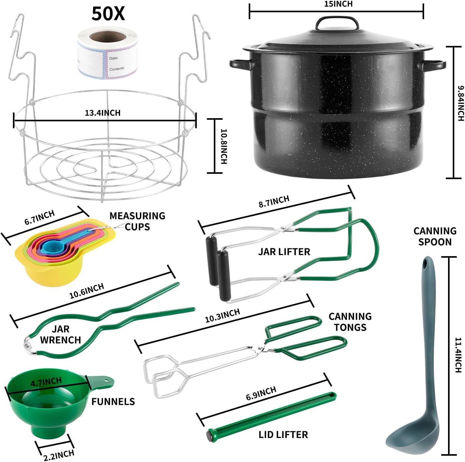 JY COOKMENT Canning Pot Set 215 Quart Preserving Made Easy