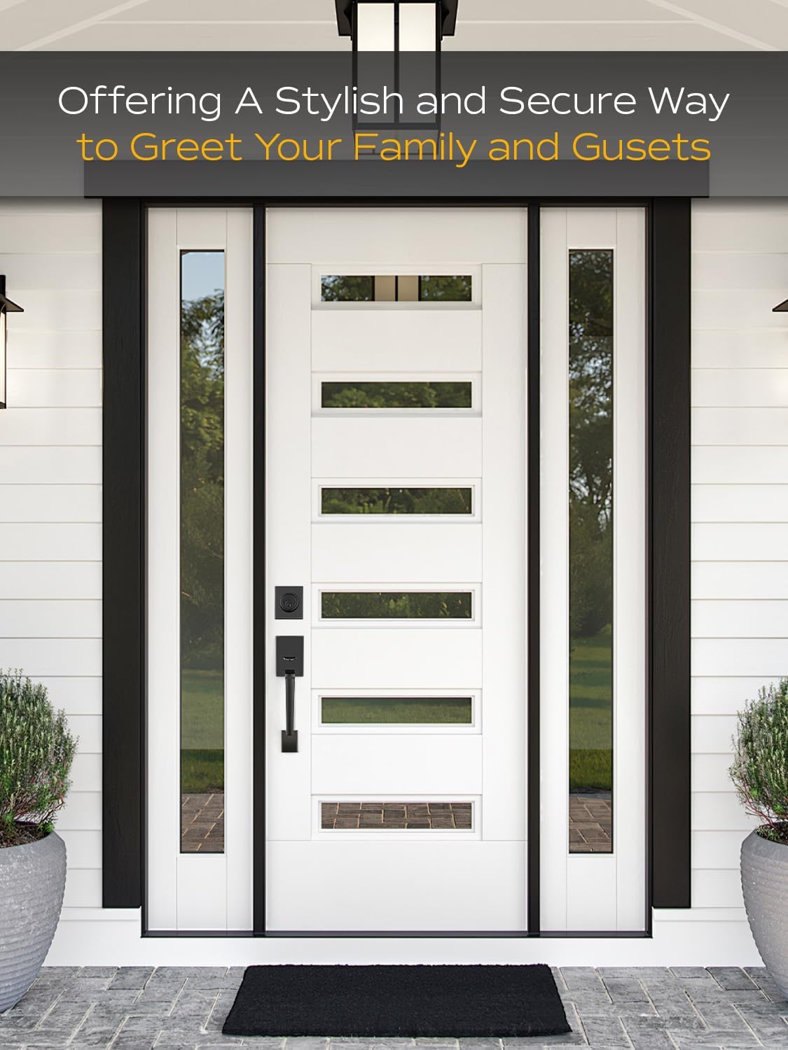 Front Door Handle Set with Deadbolt