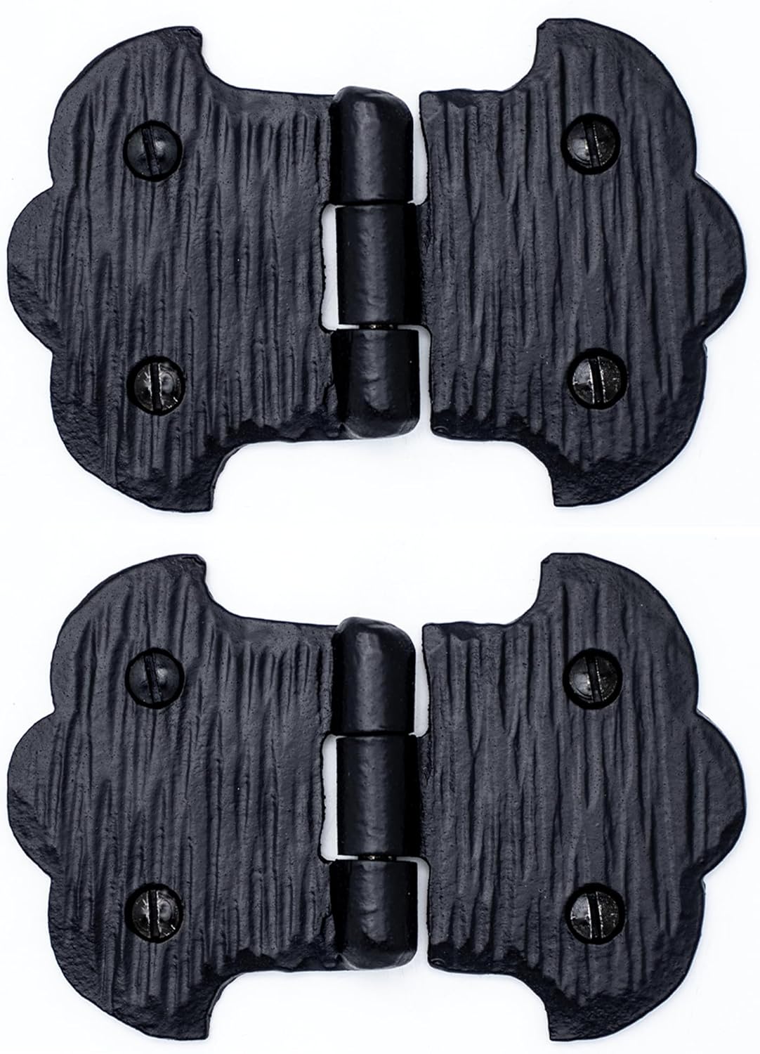 2-Pack Black Wrought Iron Door Hinges