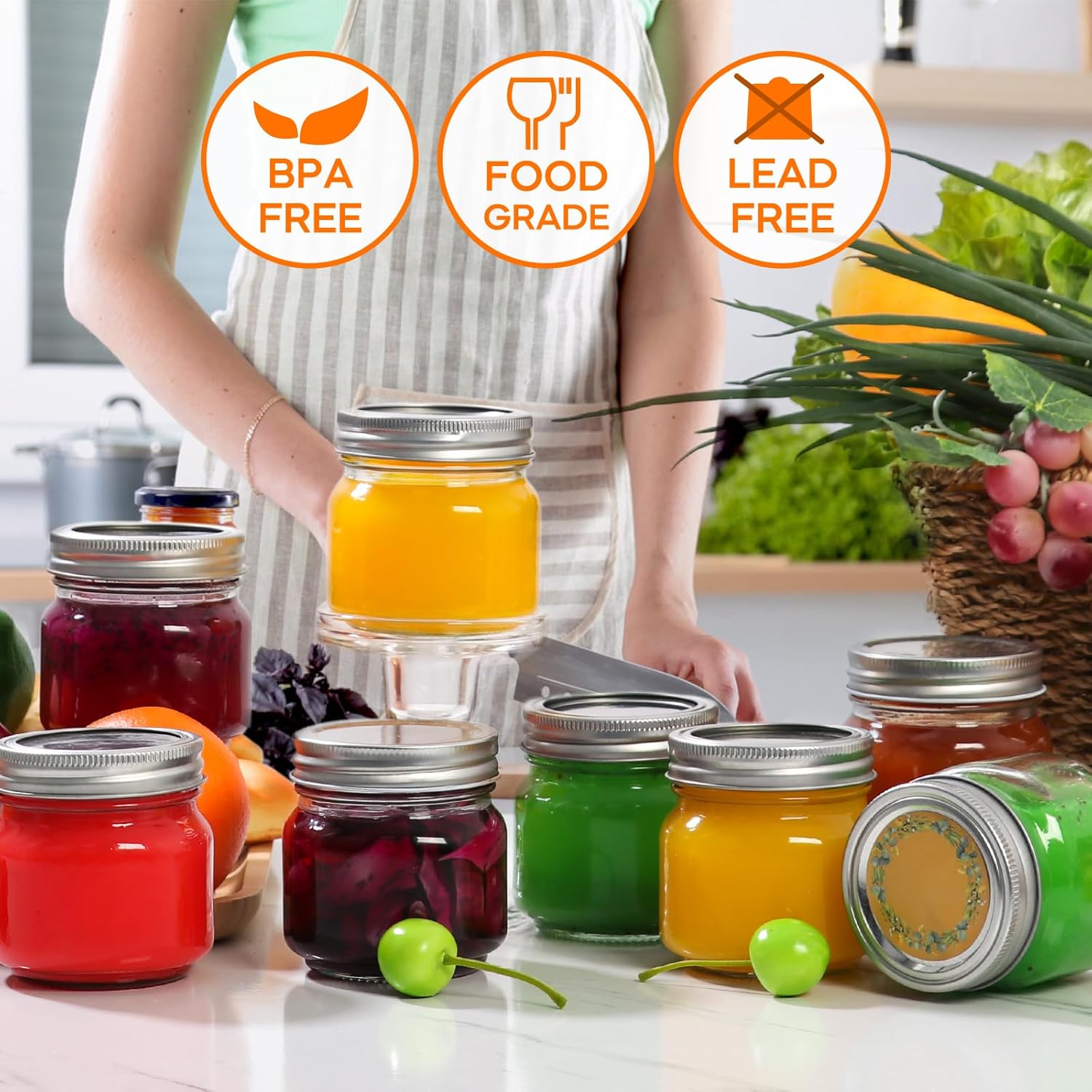 SZUAH 30-Piece Mason Jar Set