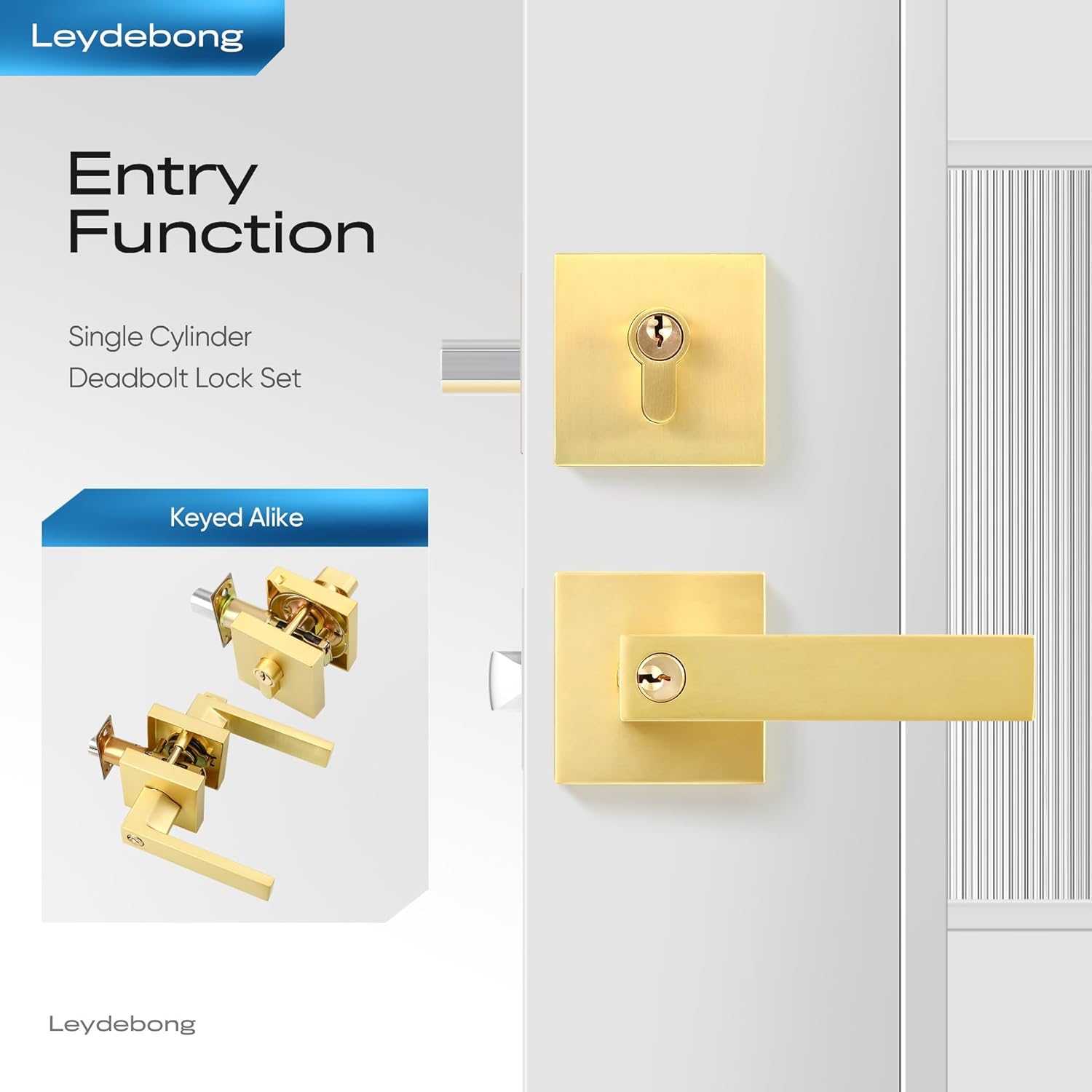 High-Quality Door Handle and Deadbolt Set for Home Office Use