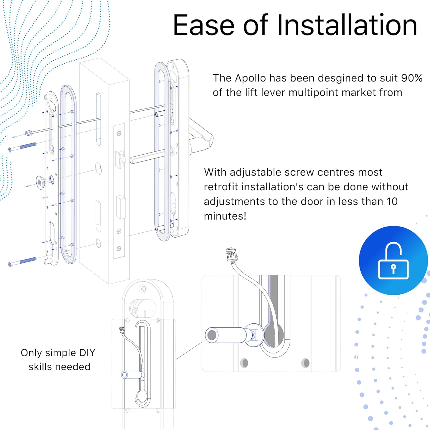 Blusafe Secure Keyless Door Handle