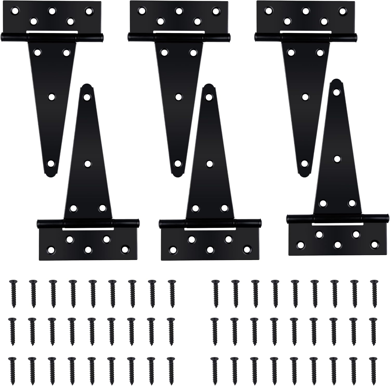 Auxdee 6-Pack 8 Rust-Resistant Durable Shed Door Hinges for Heavier Use