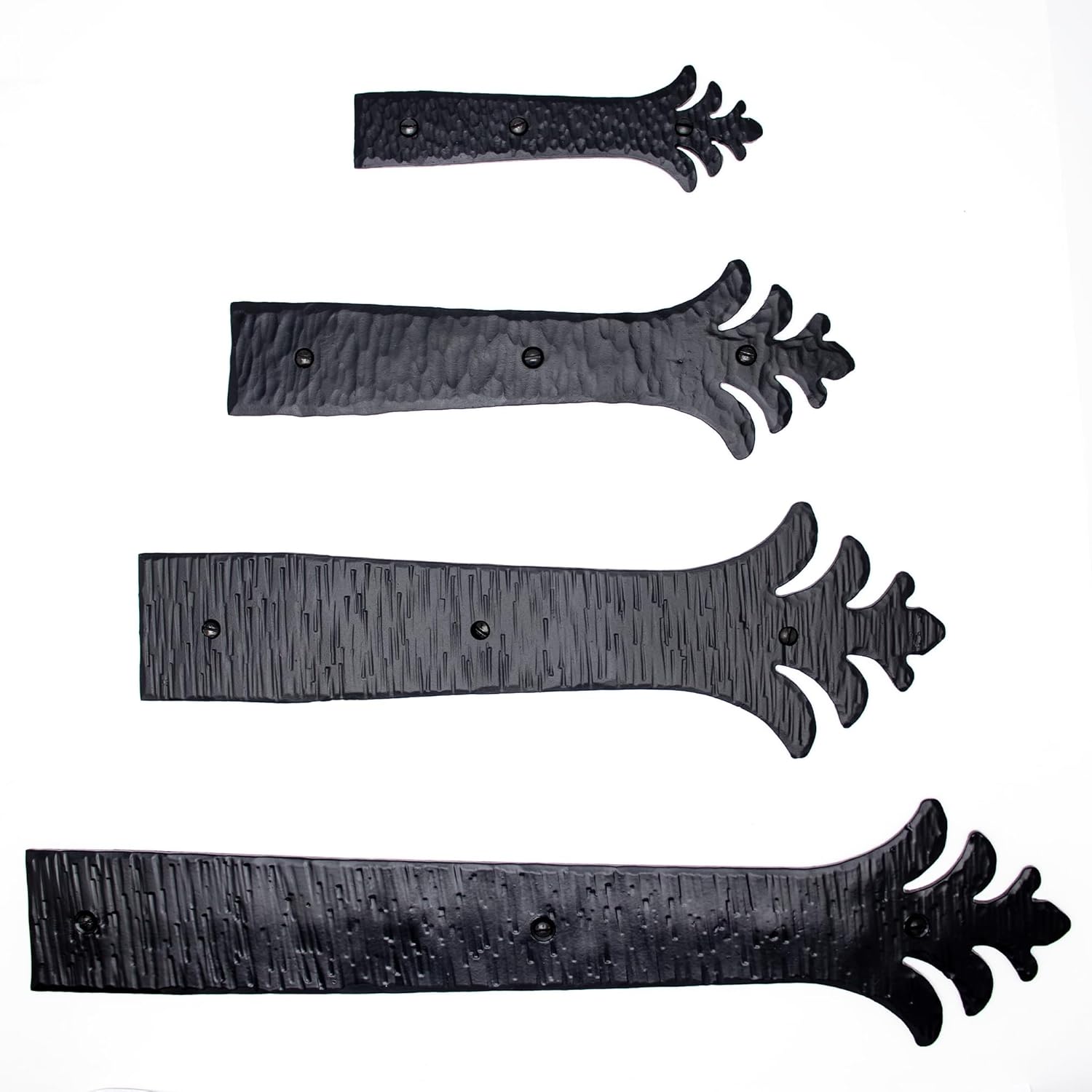 4 Pack 16 Inch Black Faux Strap Hinges Handcrafted Rustic Iron Farmhouse hinges
