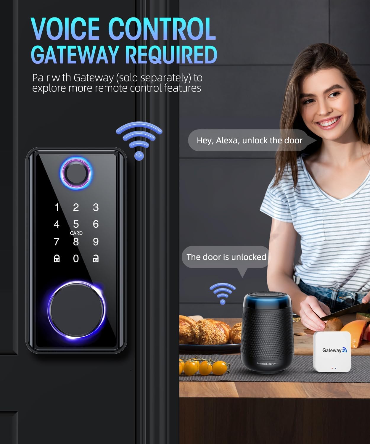 PSOS Smart Deadbolt Lock for Front Door with Keyless Entry