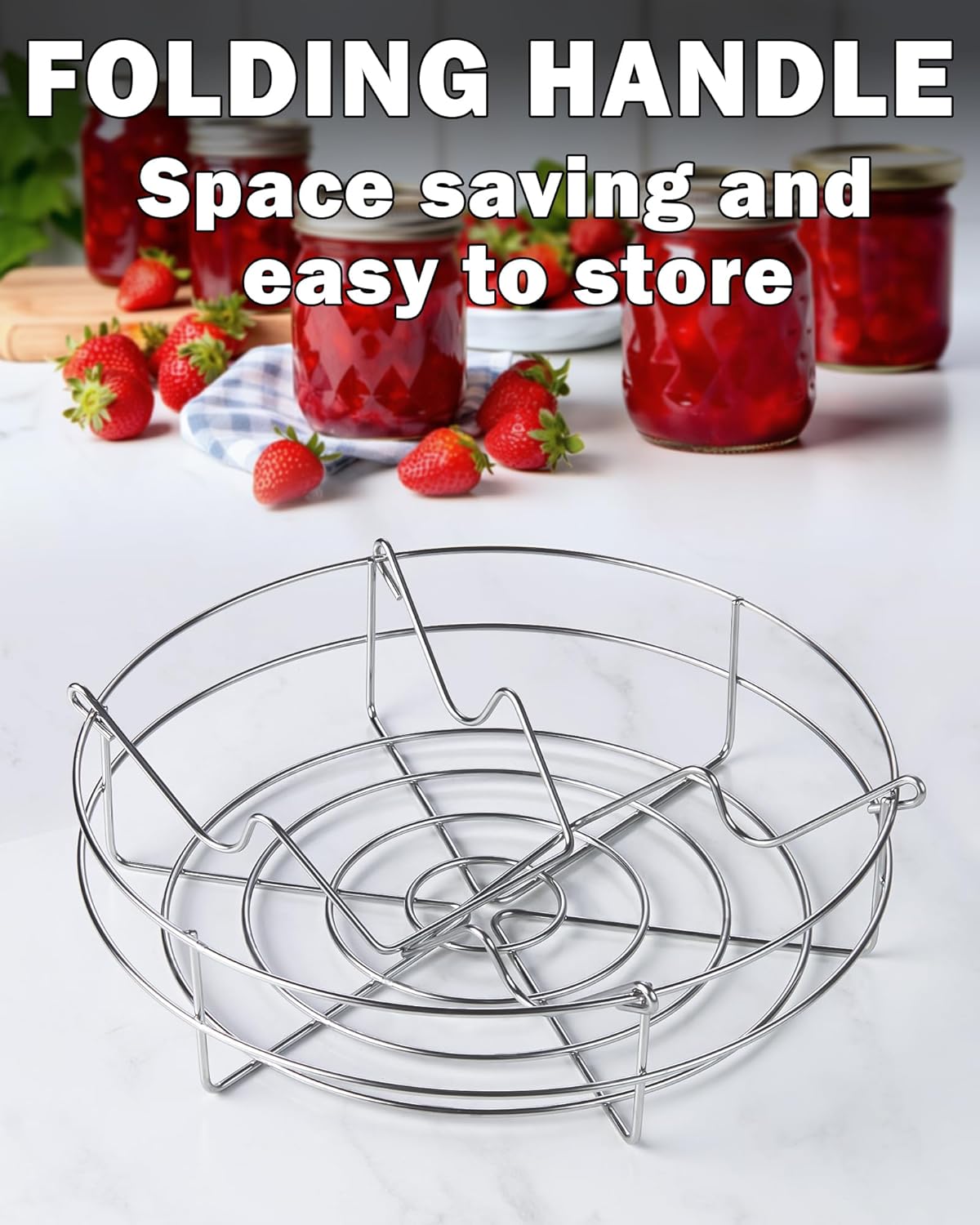 12-inch Stainless Steel Canning Rack Mason Jar Canner