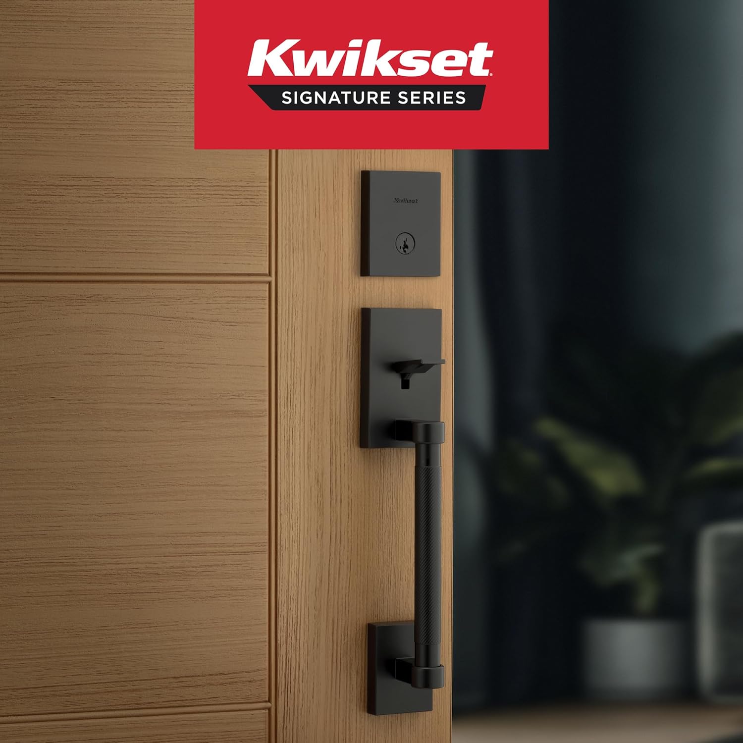 Kwikset Prava Front Door Lock Set with SmartKey Matte Black