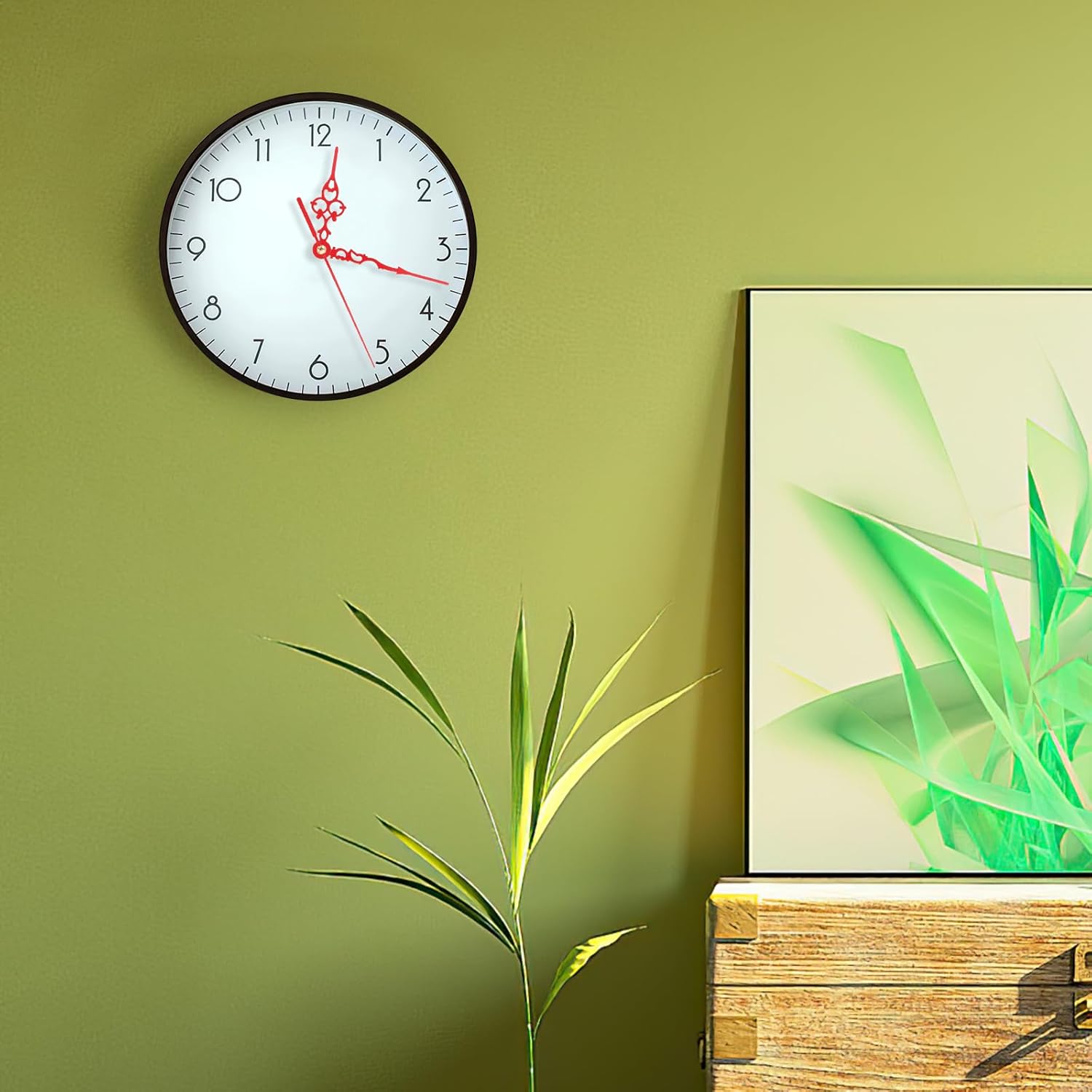 Uonlytech Red DIY Wind-Up Clock Personalize Your Style