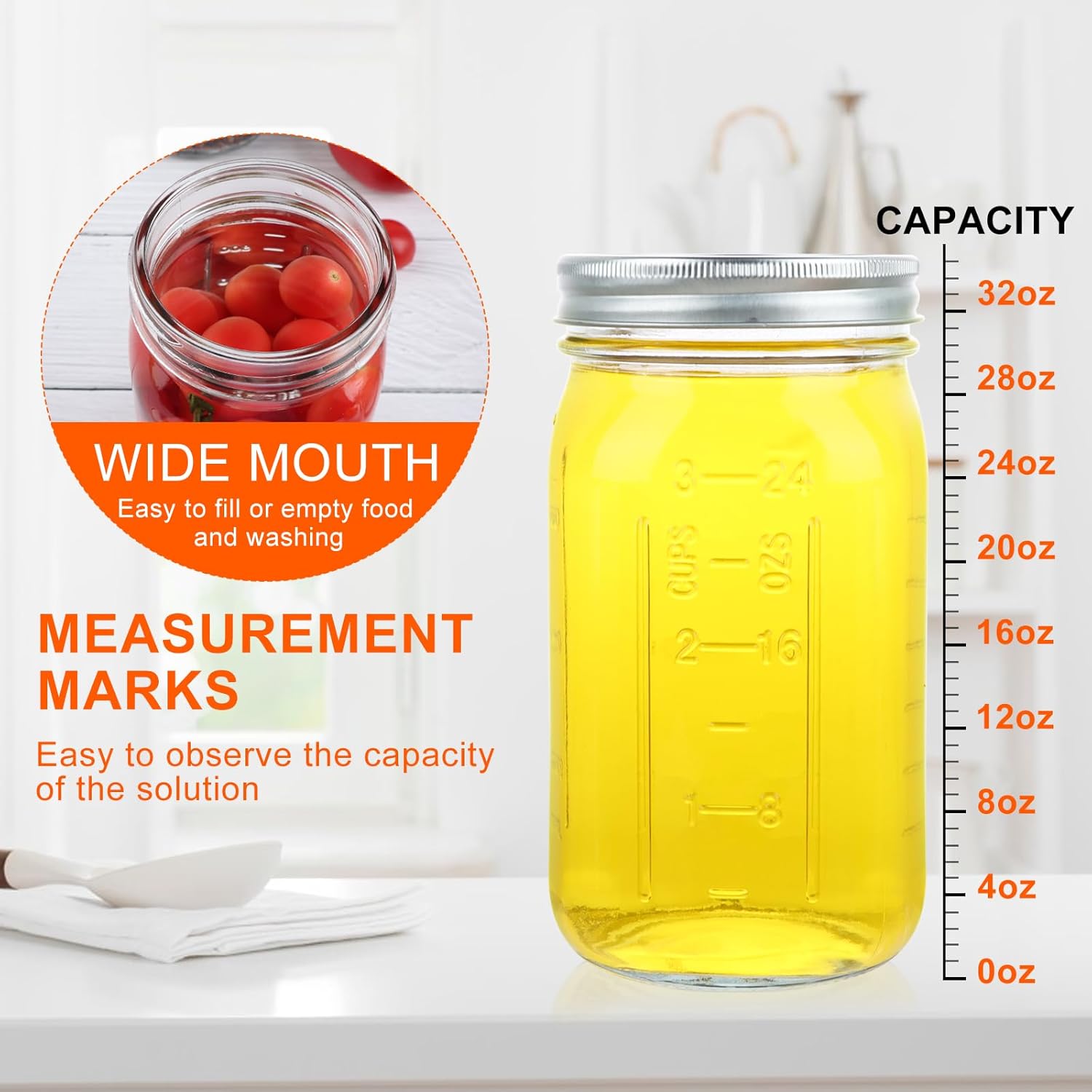 High-Quality Wide Mouth Mason Jars Set of 12