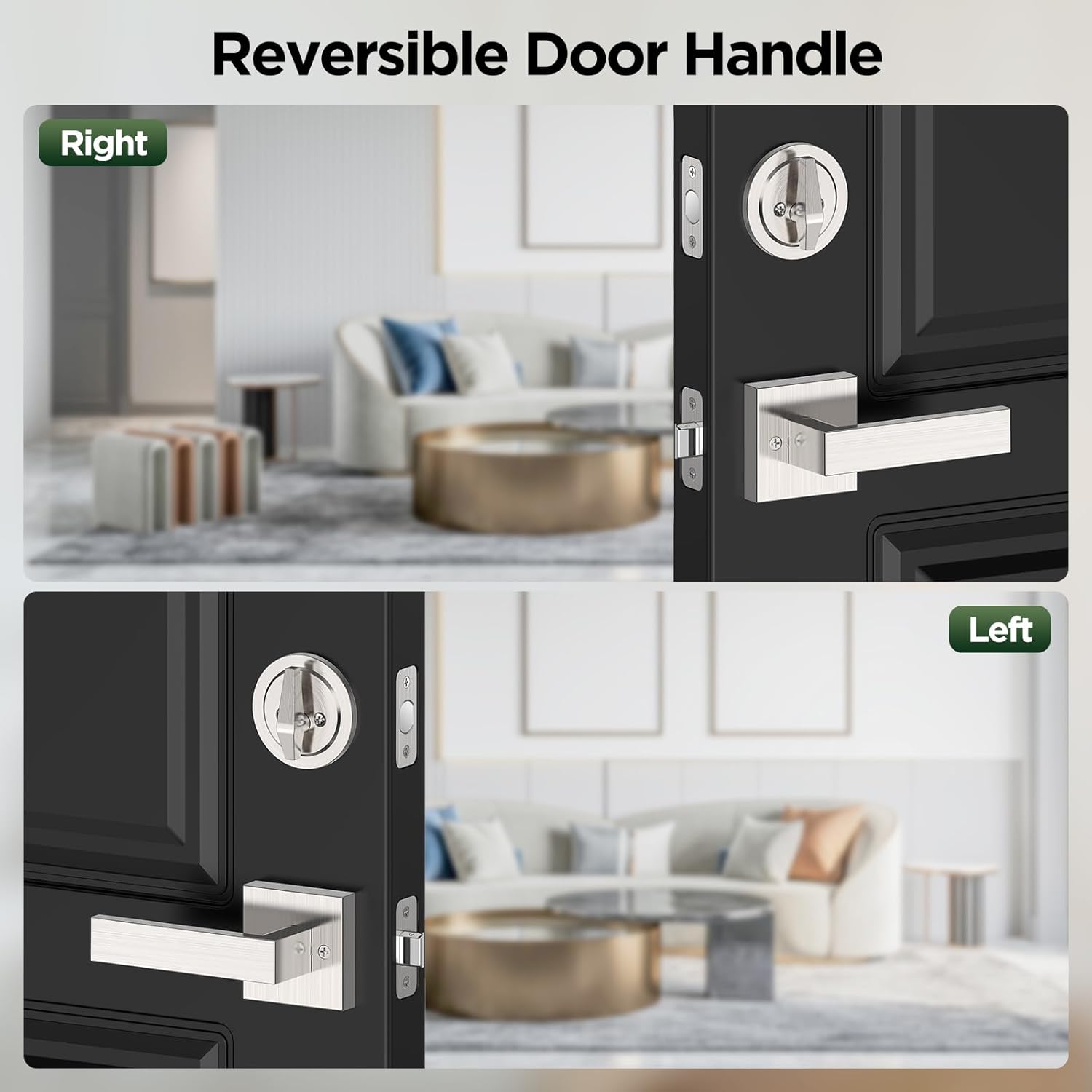 Secure Front Door Entry Set with SATIN NICKEL finish