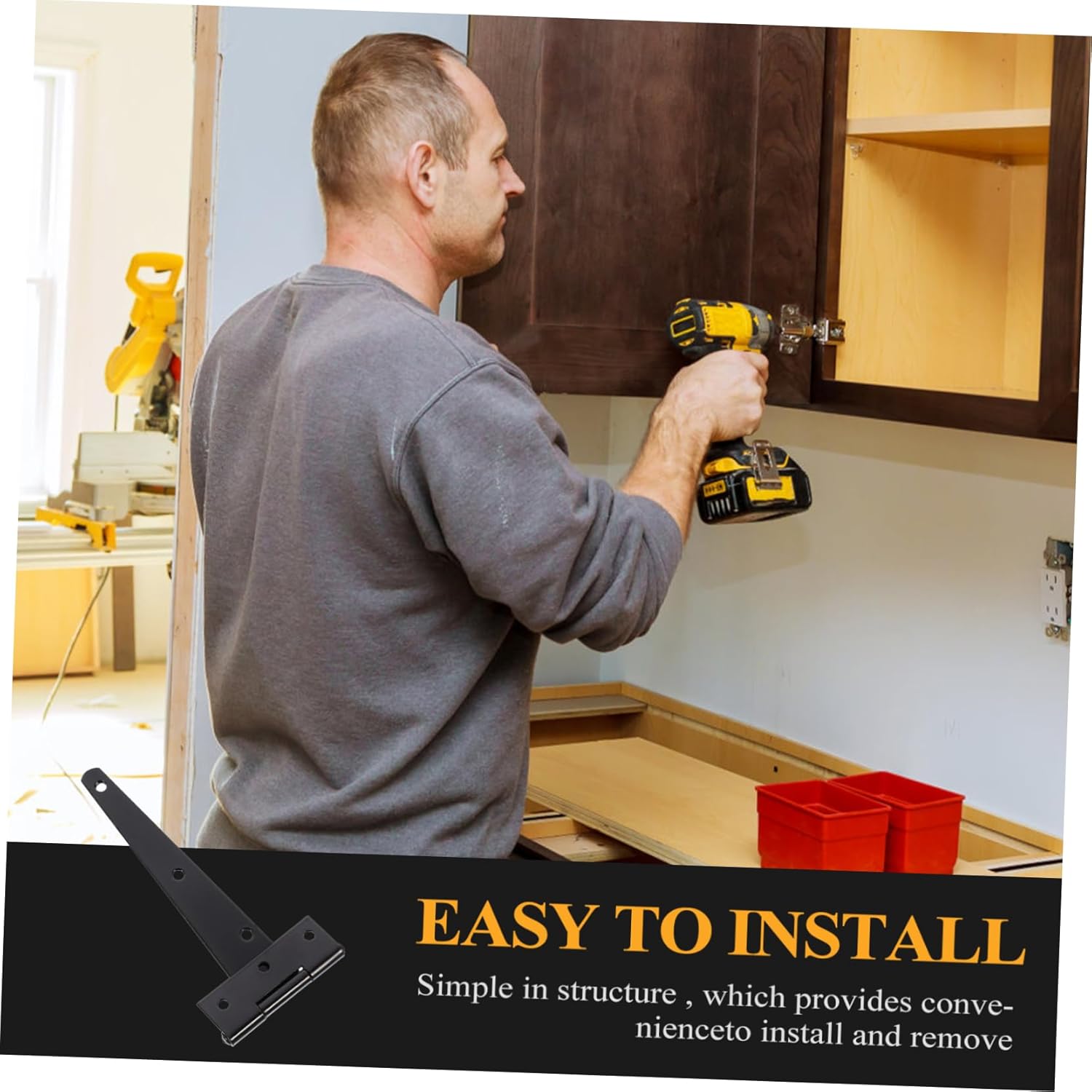 Two-Piece Heavy Duty Gate Hinges with Bi-Shape Design
