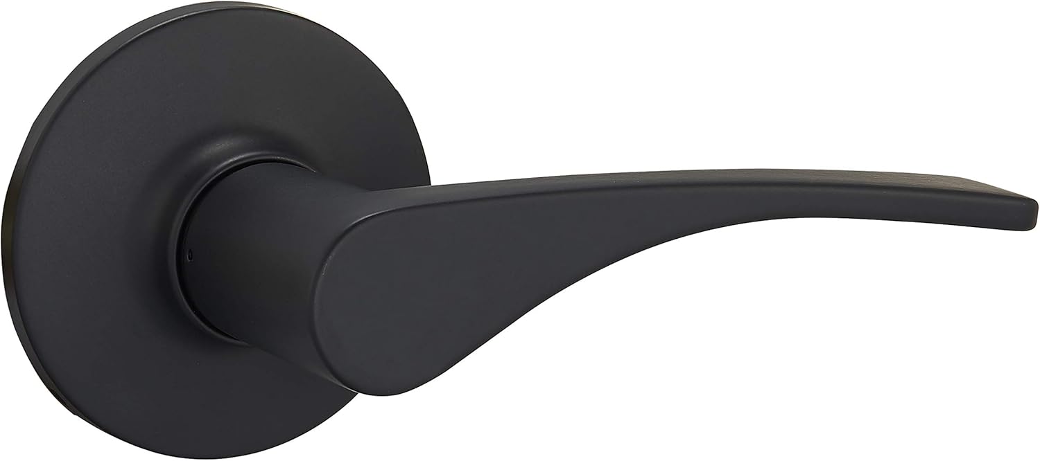 Amazon Basics Victorial Door Lever Passages 6-Pack Matte Black
