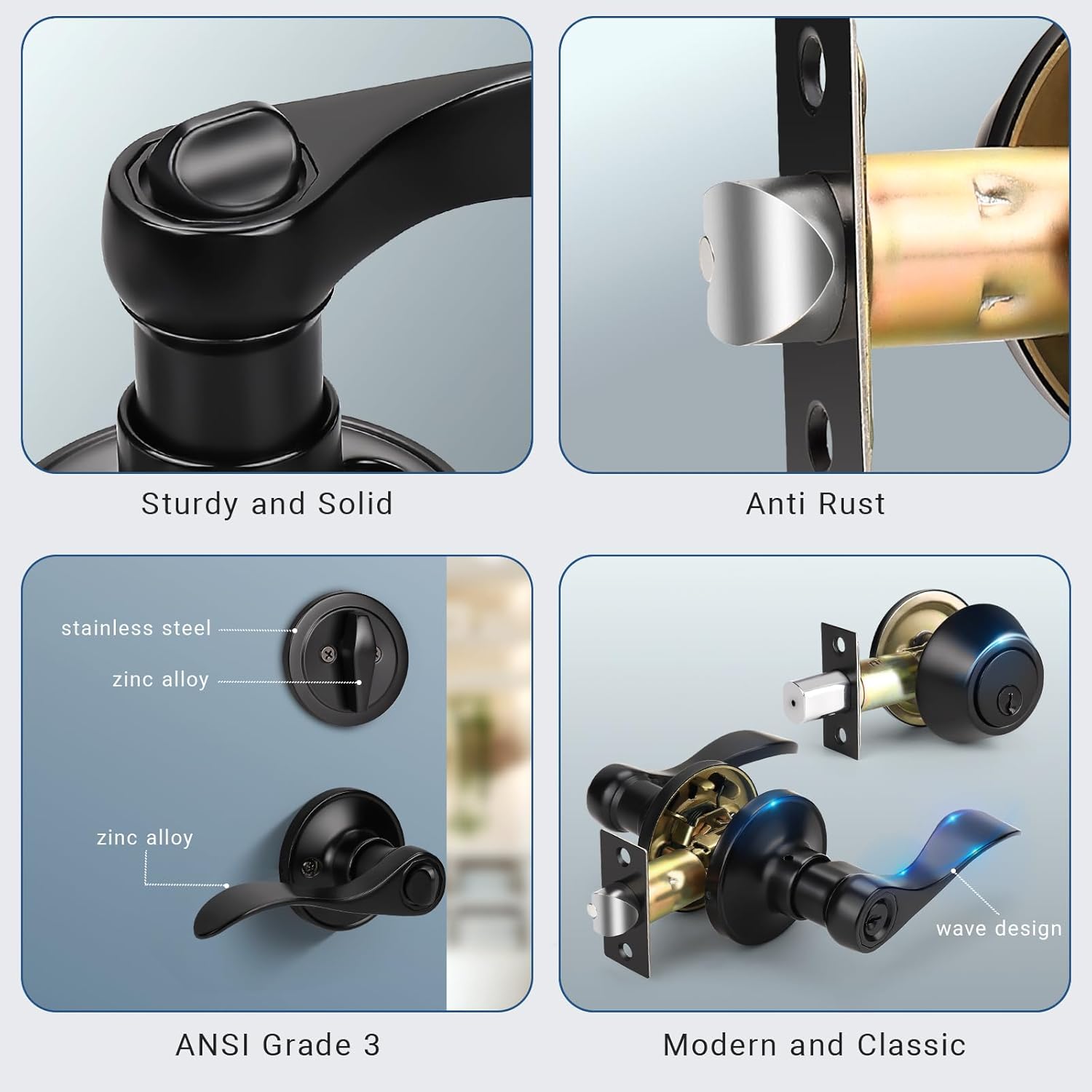 Sturdy Front Door Handle Set