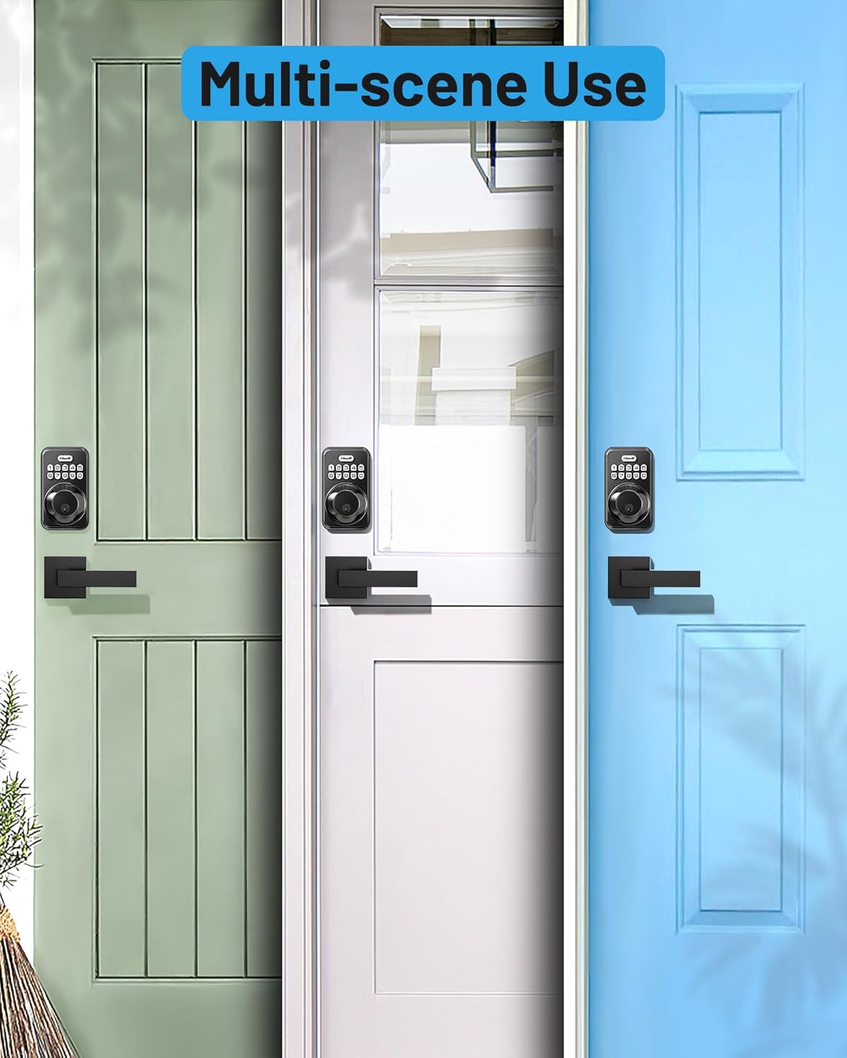 Zowill Keyless Entry Door Lock with 2 Lever Handles