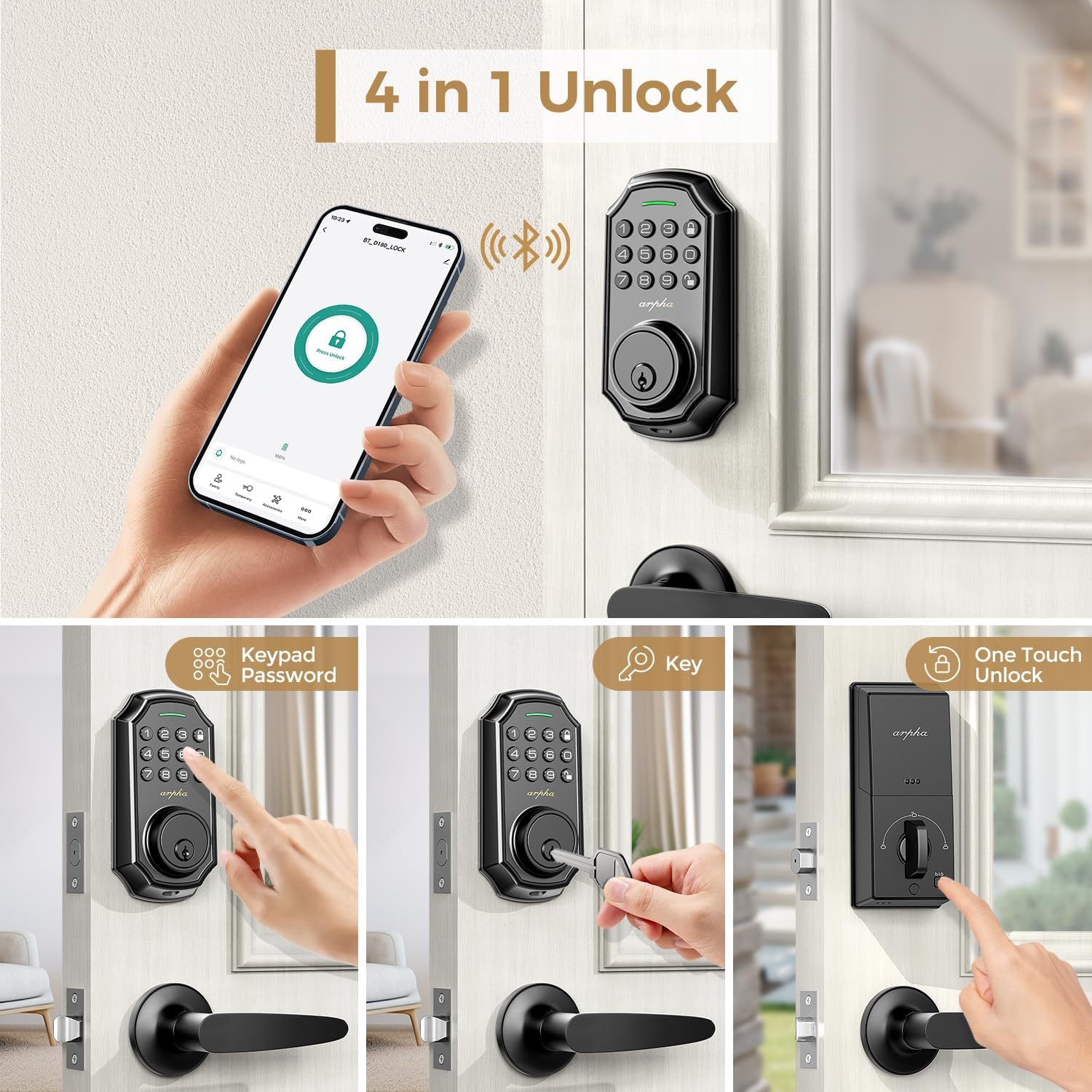Keyless Front Door Lock Set with App Control