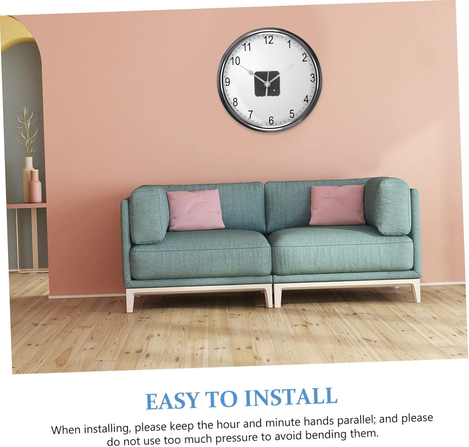 Homoyoyo Wall Clock Mechanism Replacement - Battery Operated Ticking Clock Movement with Modern Design