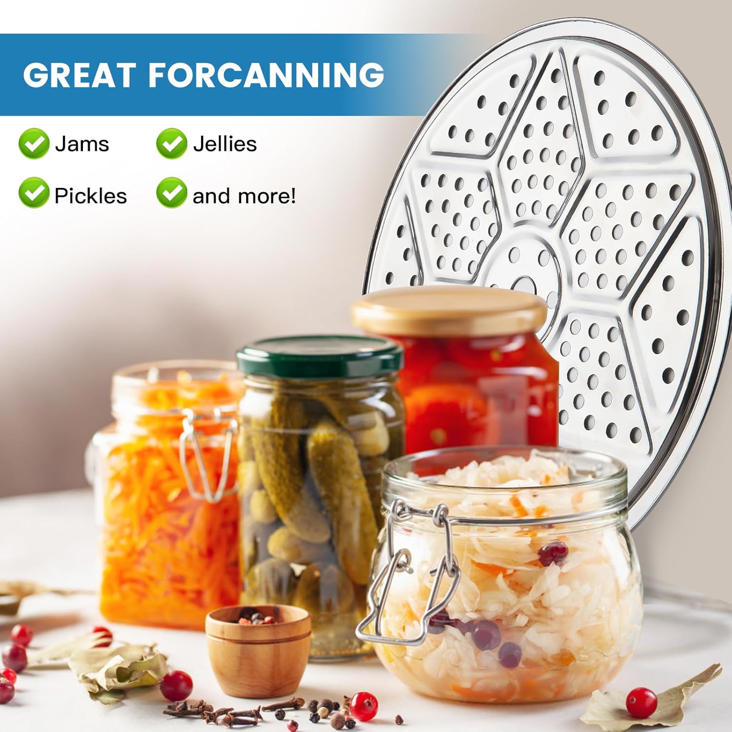 Reliable Stainless Steel Canning Rack for Pressure Cookers