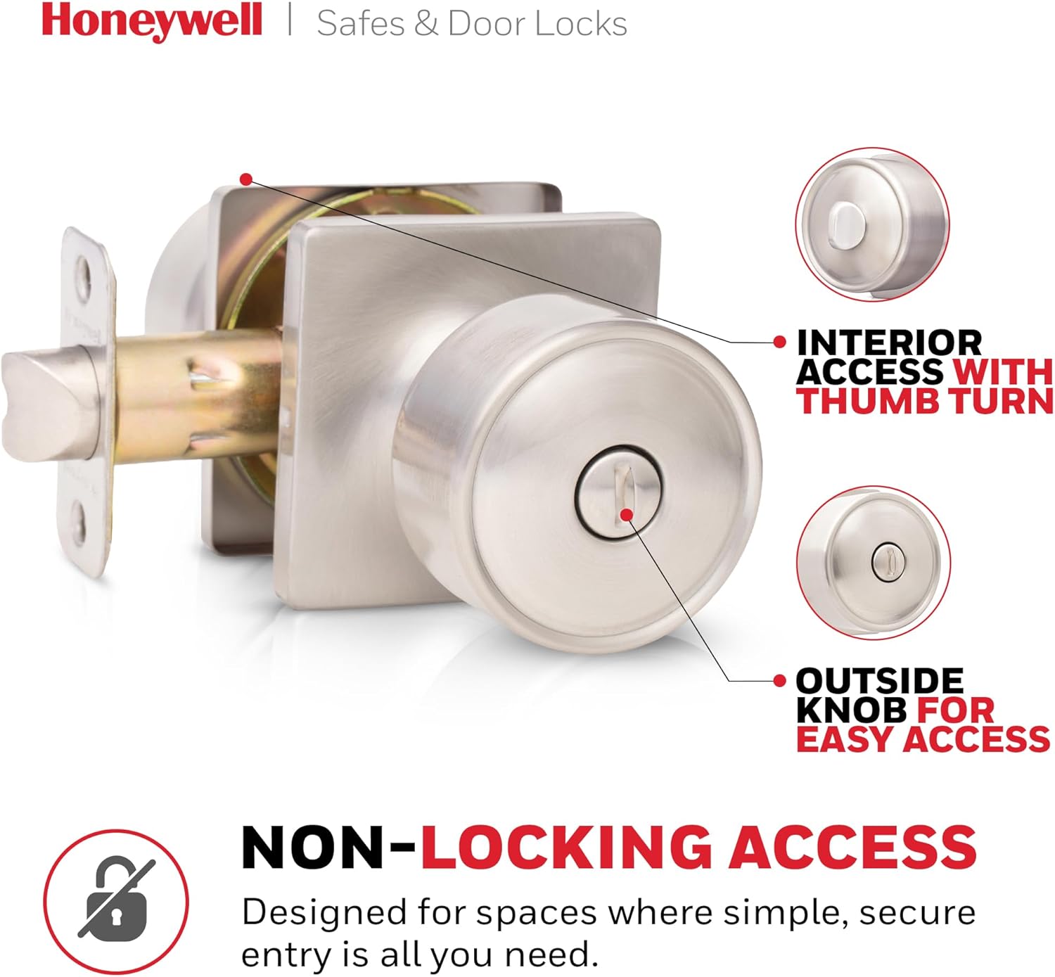 Sleek Nickel-Finished Privacy Door knob