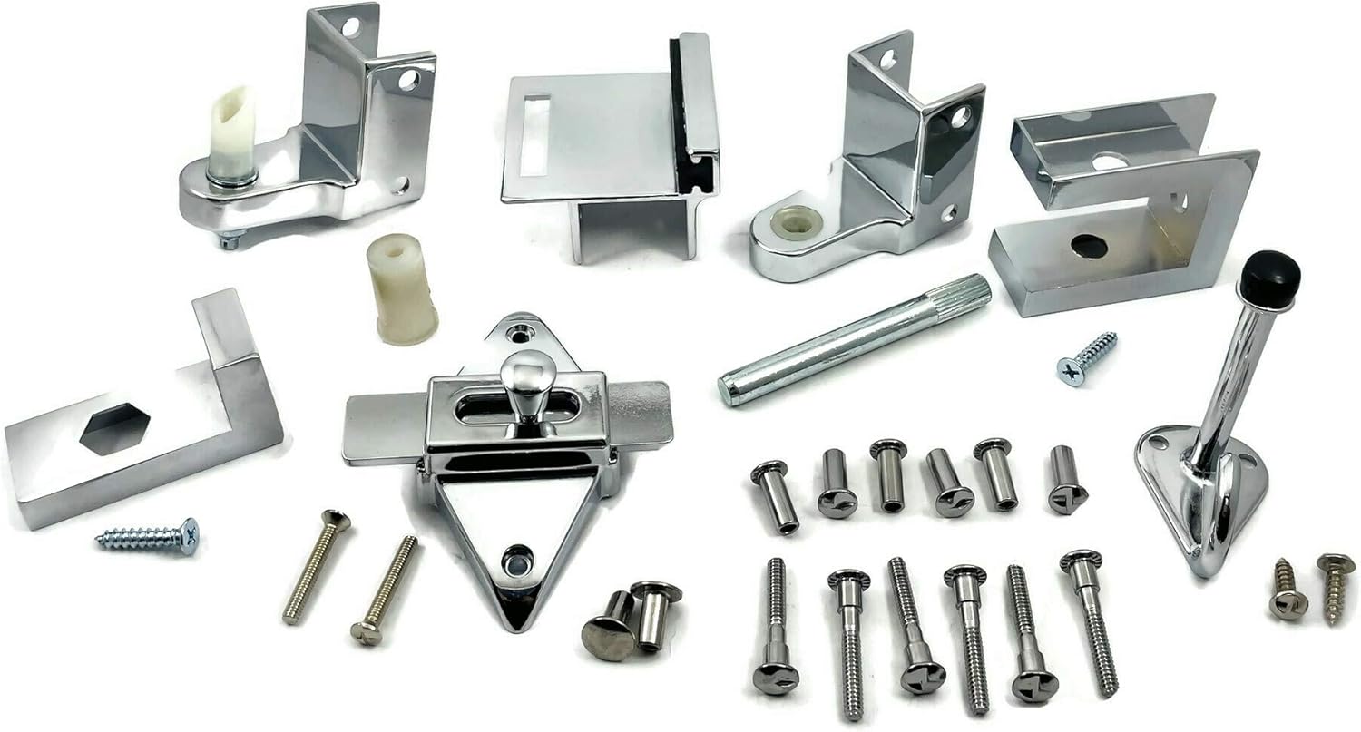 TP 1100 Toilet Partition Hinges Set with Chrome Finish
