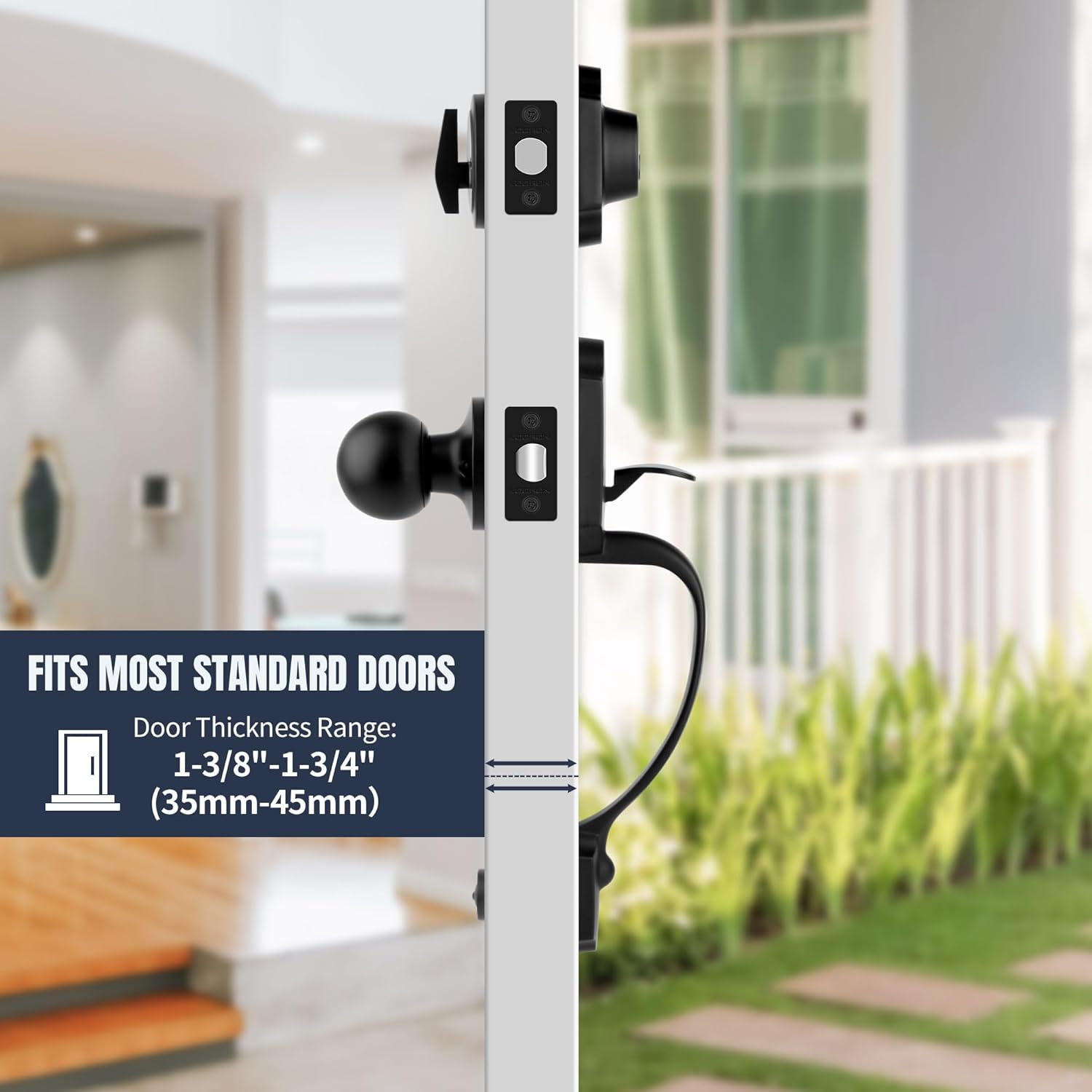 Curved Door Handle Set with Strength and Style United States