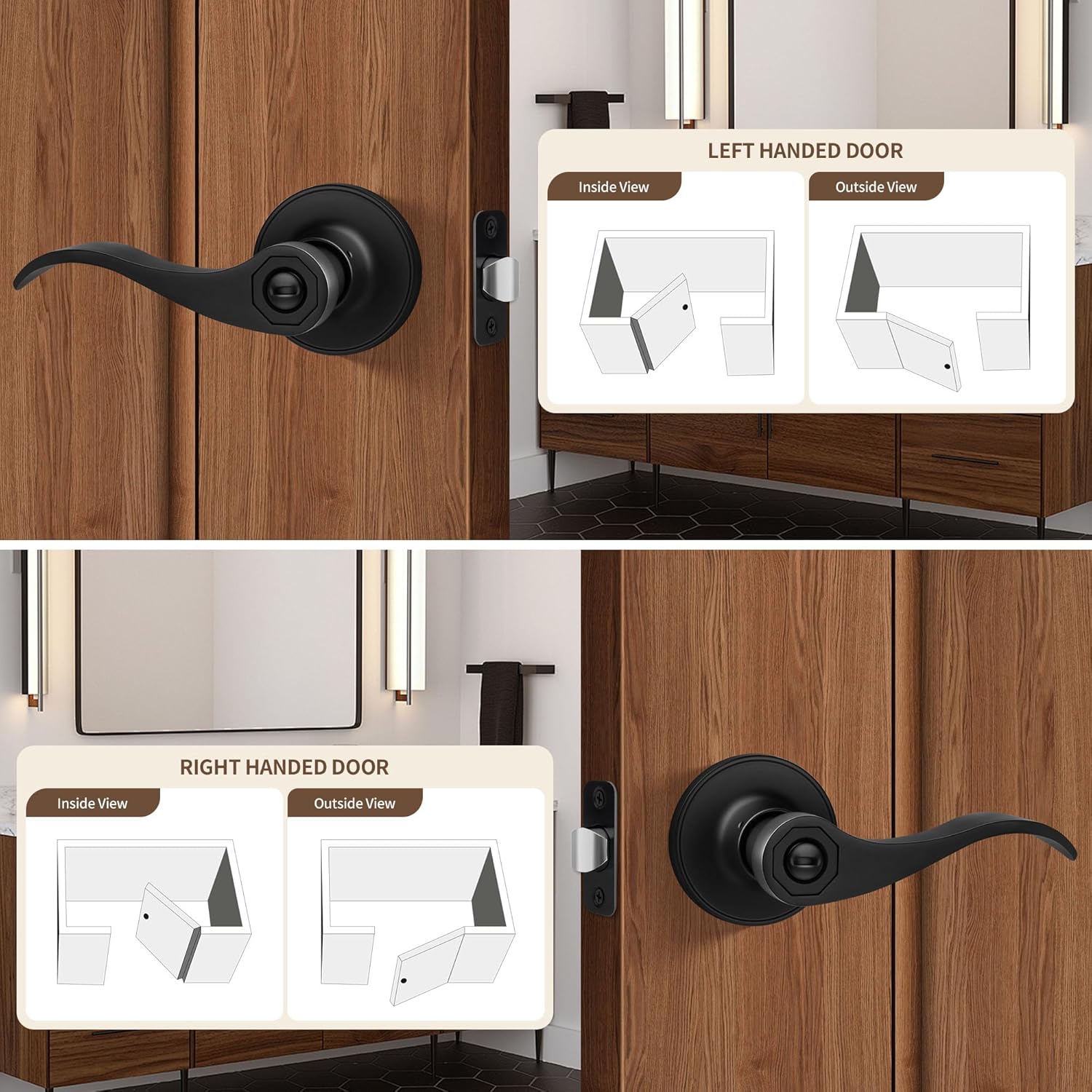 Moquin Wave Design Door Lever - Elevate Your Home Security with Style