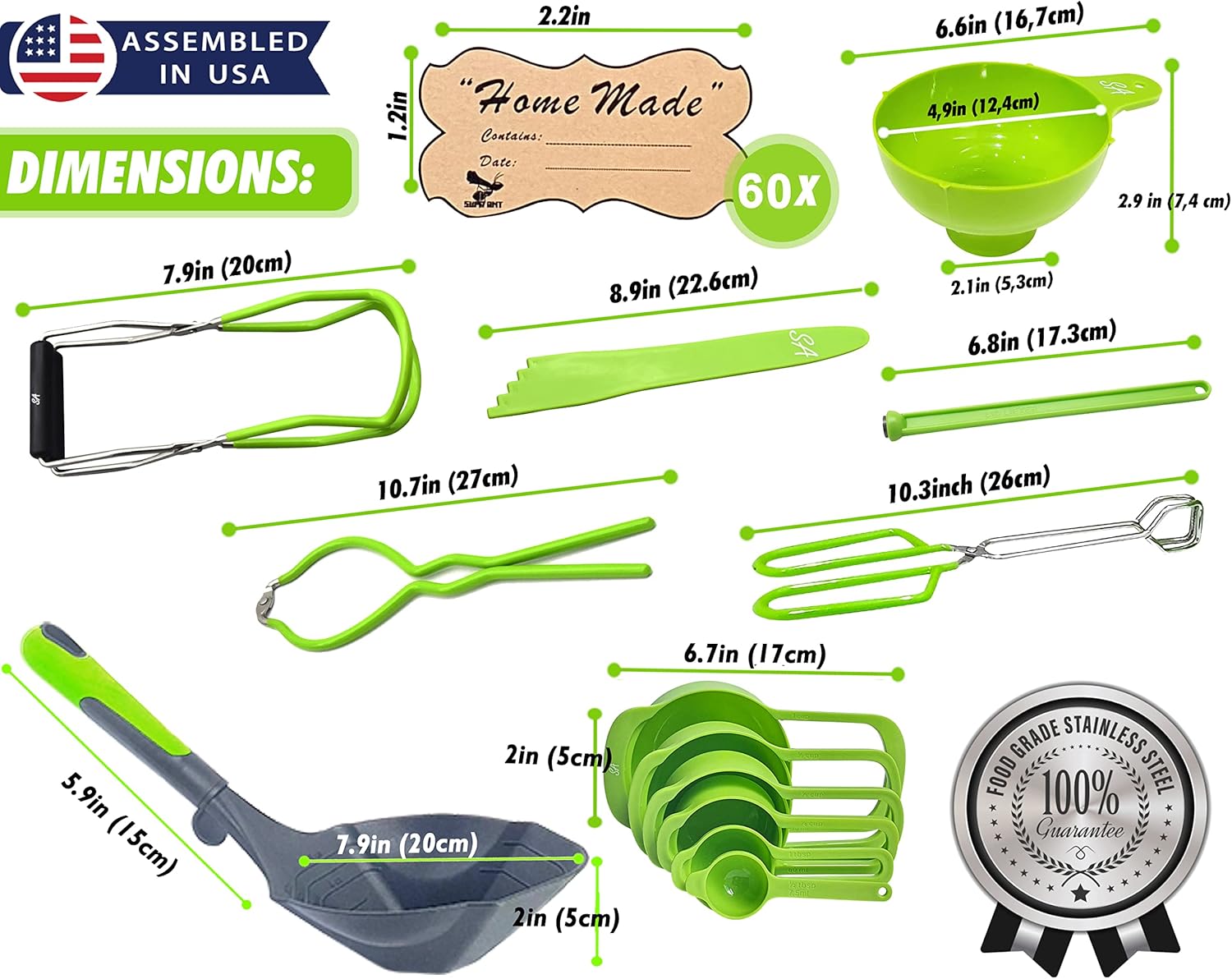 Supa Ant Canning Kit with Stainless Steel Pint Scoop