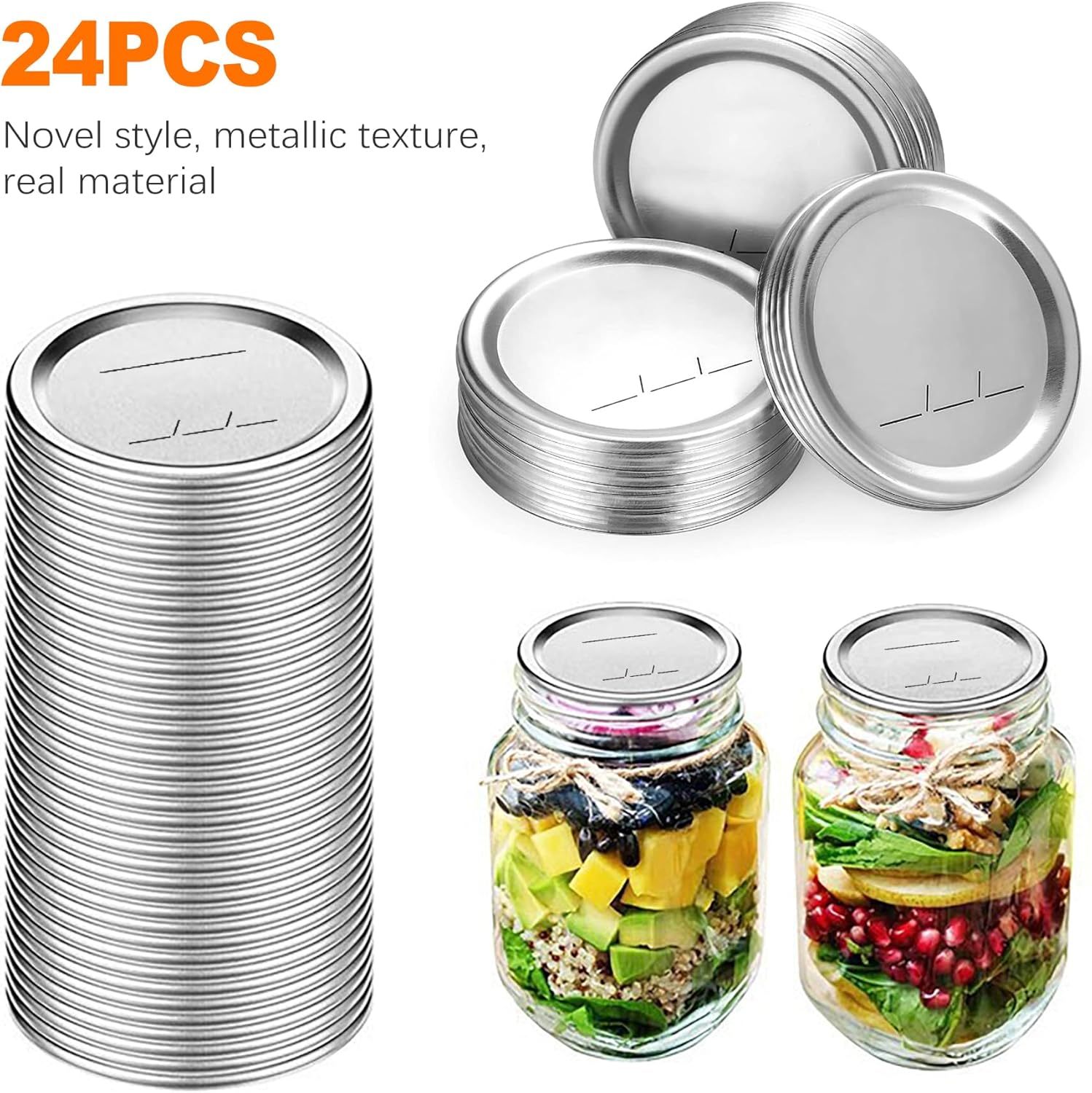 24-Pack 70 MM Leak-Proof Canning Lids for Ball Kerr Jars