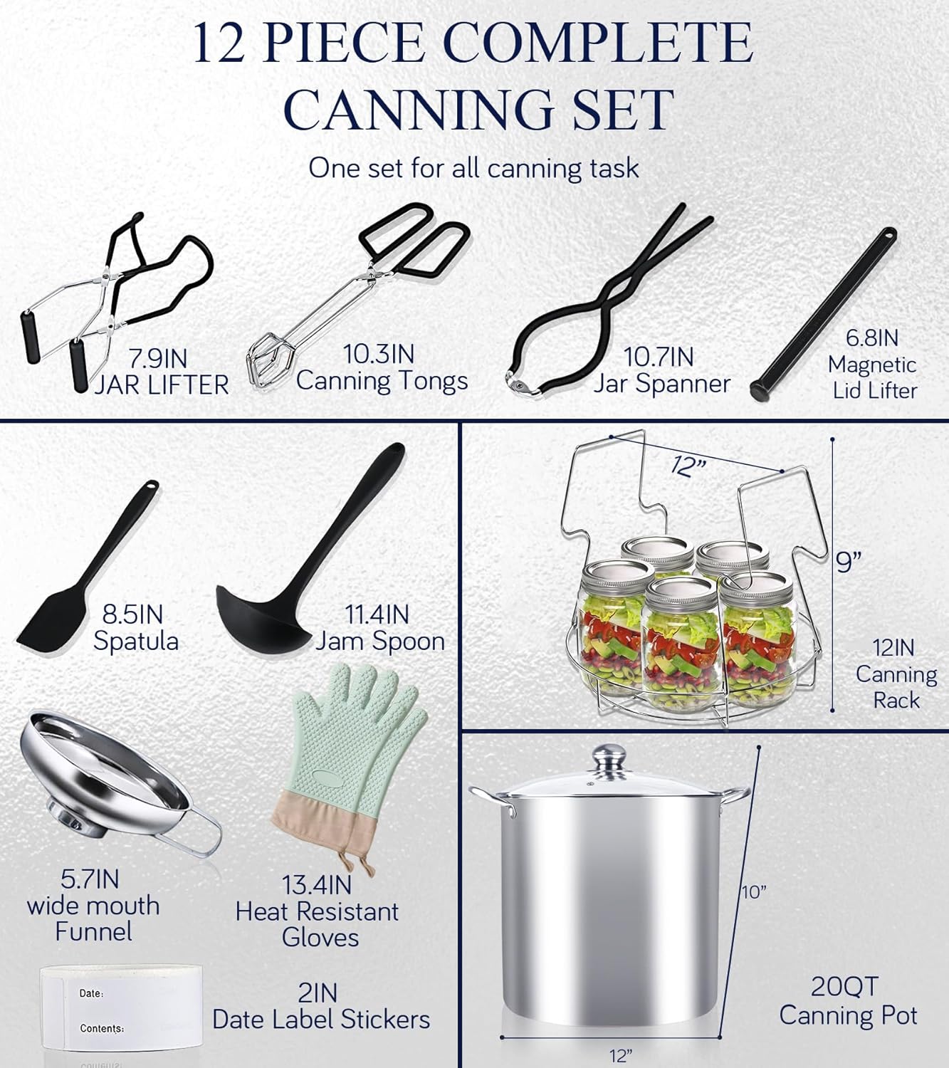 Vigaminmn Canning Kit Effortless Canning