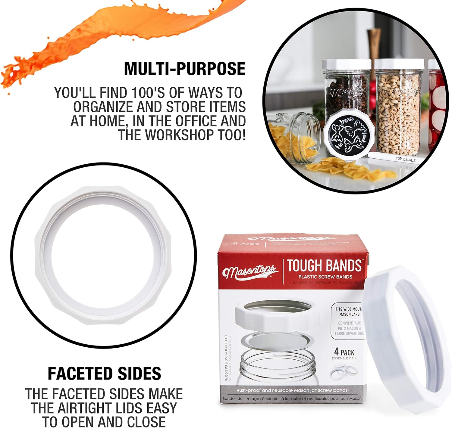 Tough Band Mason Jar Screw Bands