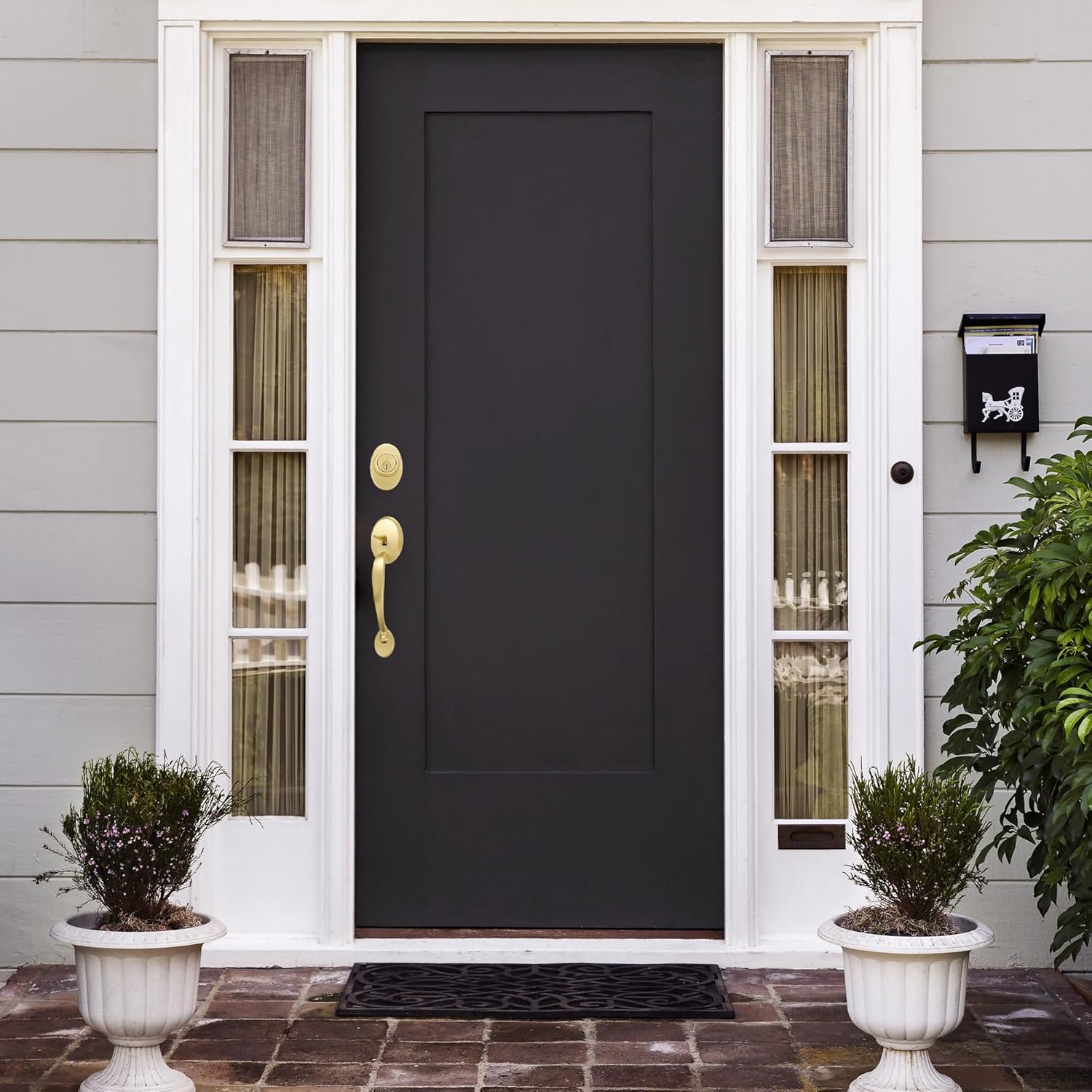 Design House Cambridge Door Handleset Satin Gold Reversible and Durable