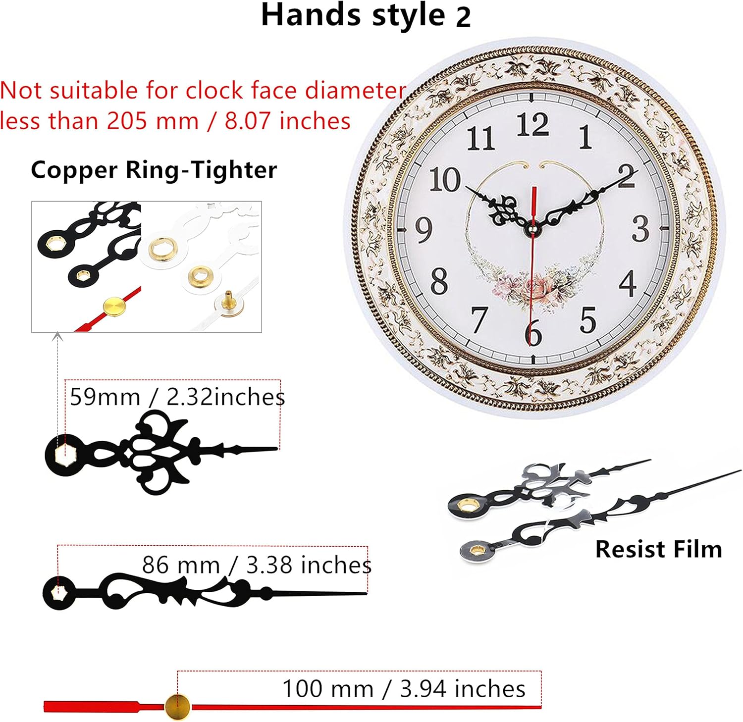 Original Youngtown 12888 Pendulum Clock Movement with 3 Sets of Hands