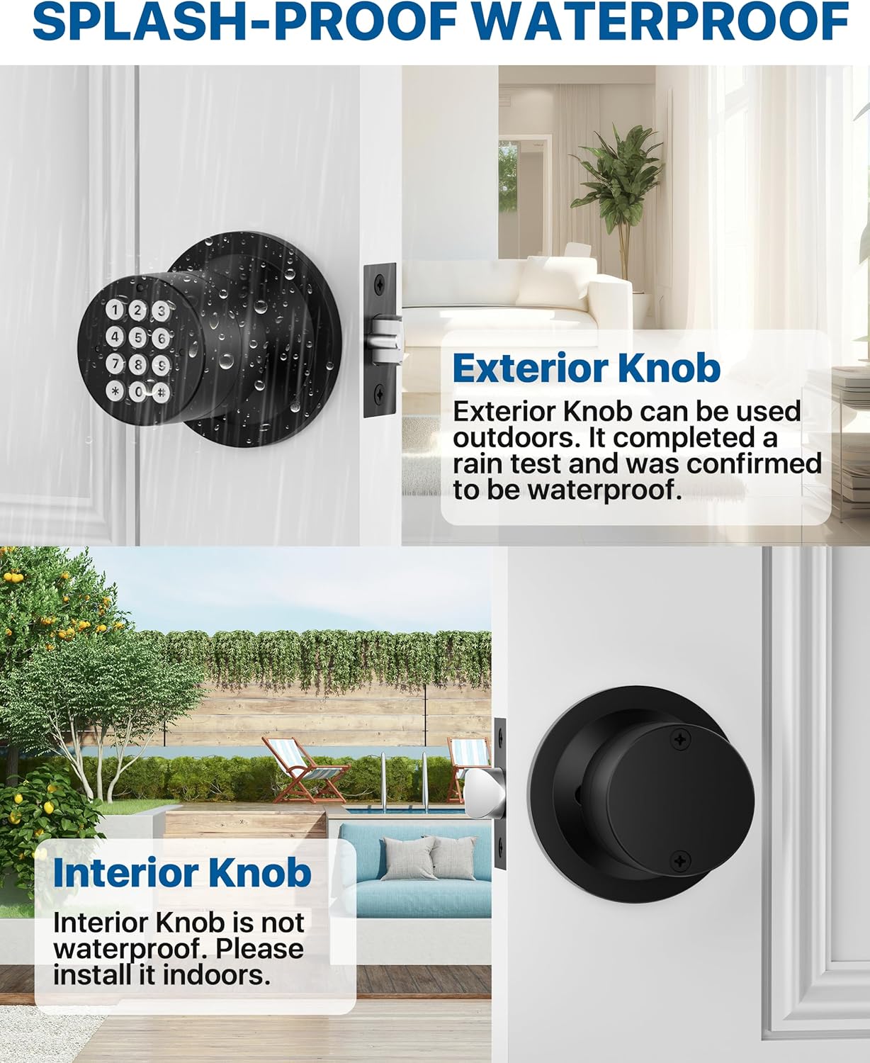 HIDALIFE Door Knob with Keypad Smart Secure and Easy to Use