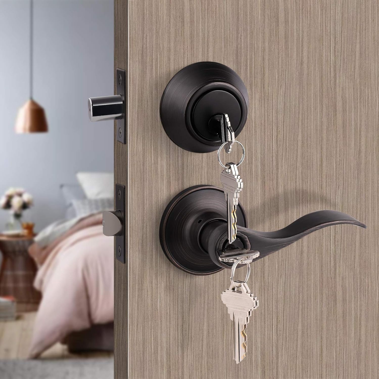 Secure Entry Door Gobrico - FrontExterior Door Lever Lockset