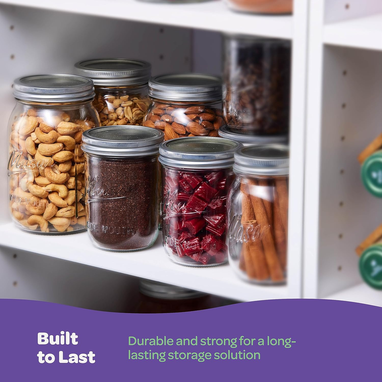 SEWANTA 4-Pack Mason Jars