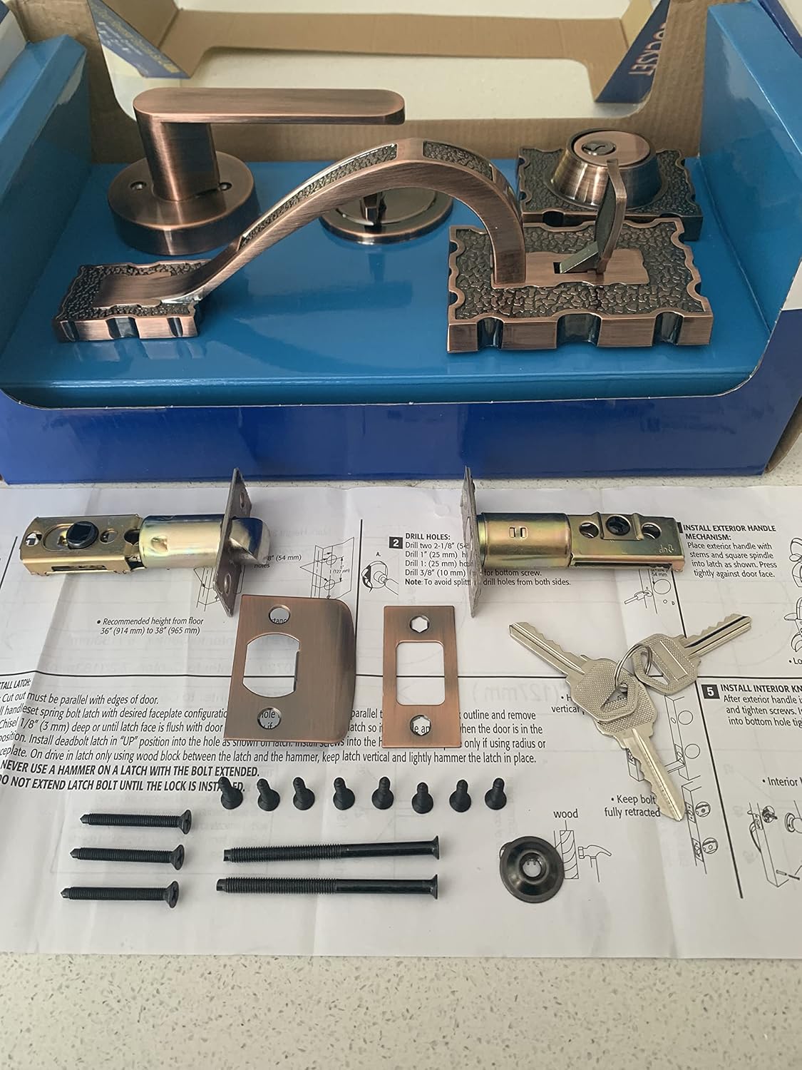 LOCKSET4U Reversible Front Door Hardware Set LAMA