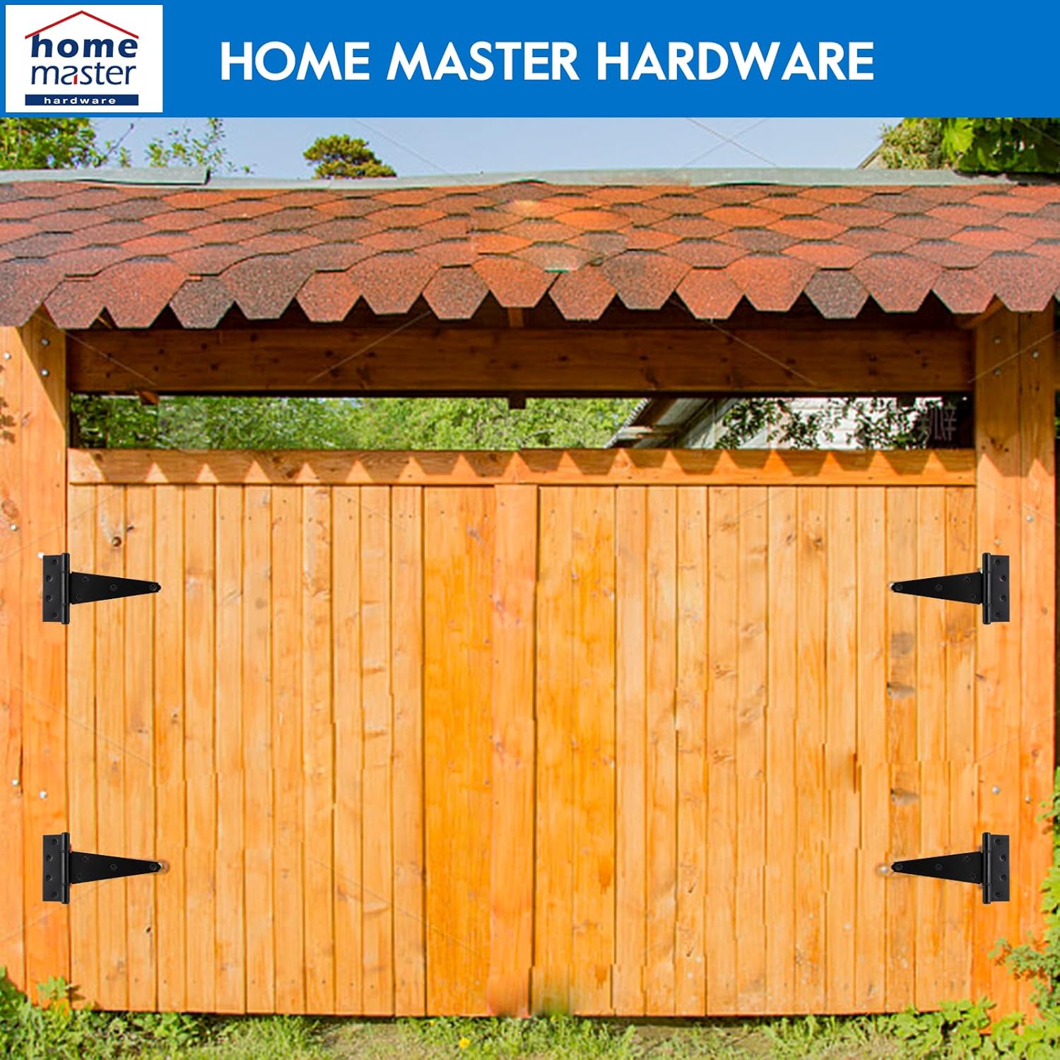 6 Inch T-Strap Gate Hinges Heavy Duty for Outdoor Use