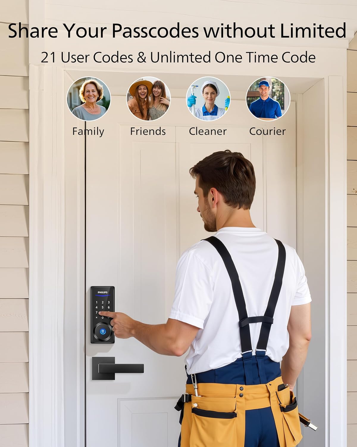 Philips Keyless Entry Door Lock with Fingerprint Security