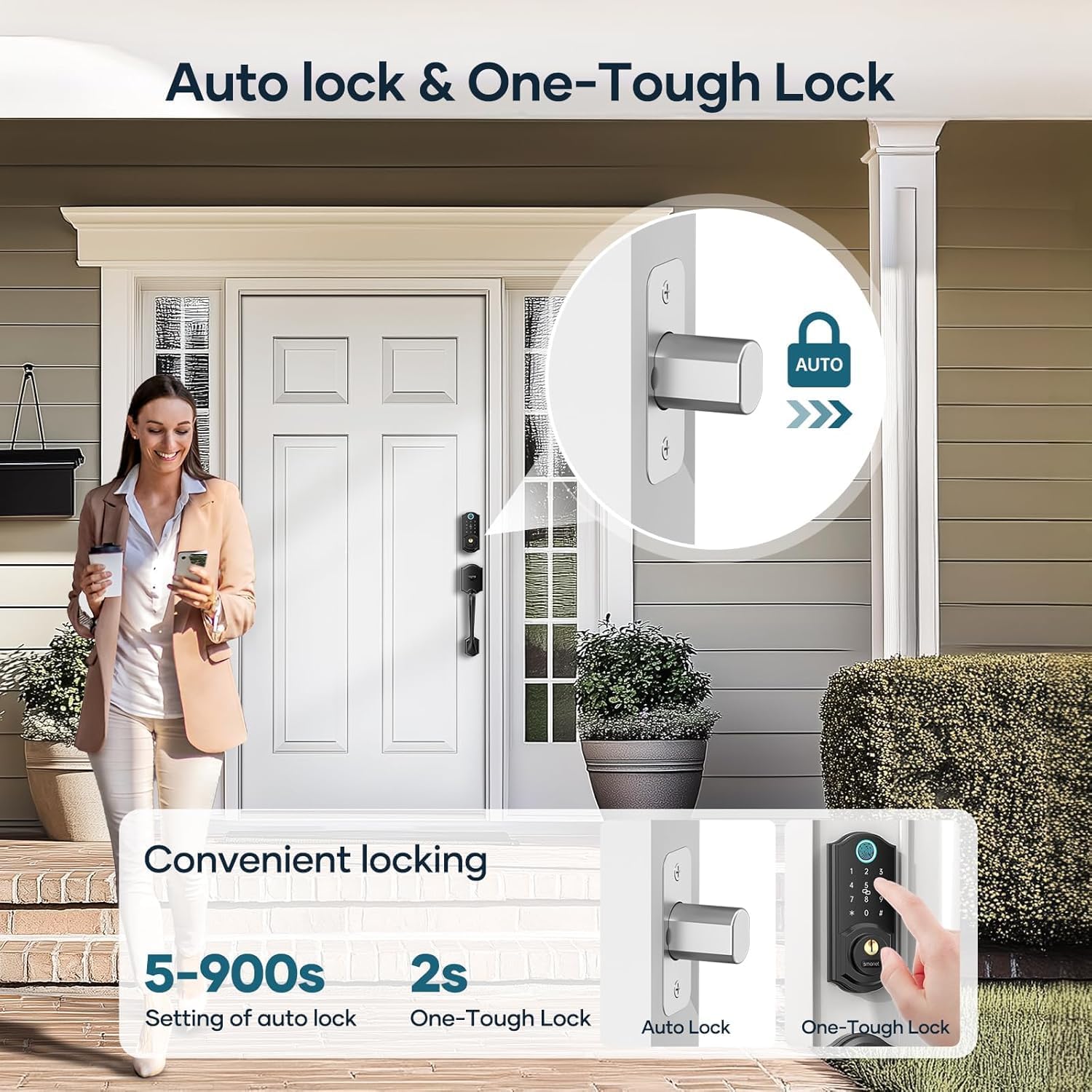 Secure Front Door Lock with Keyless Entry