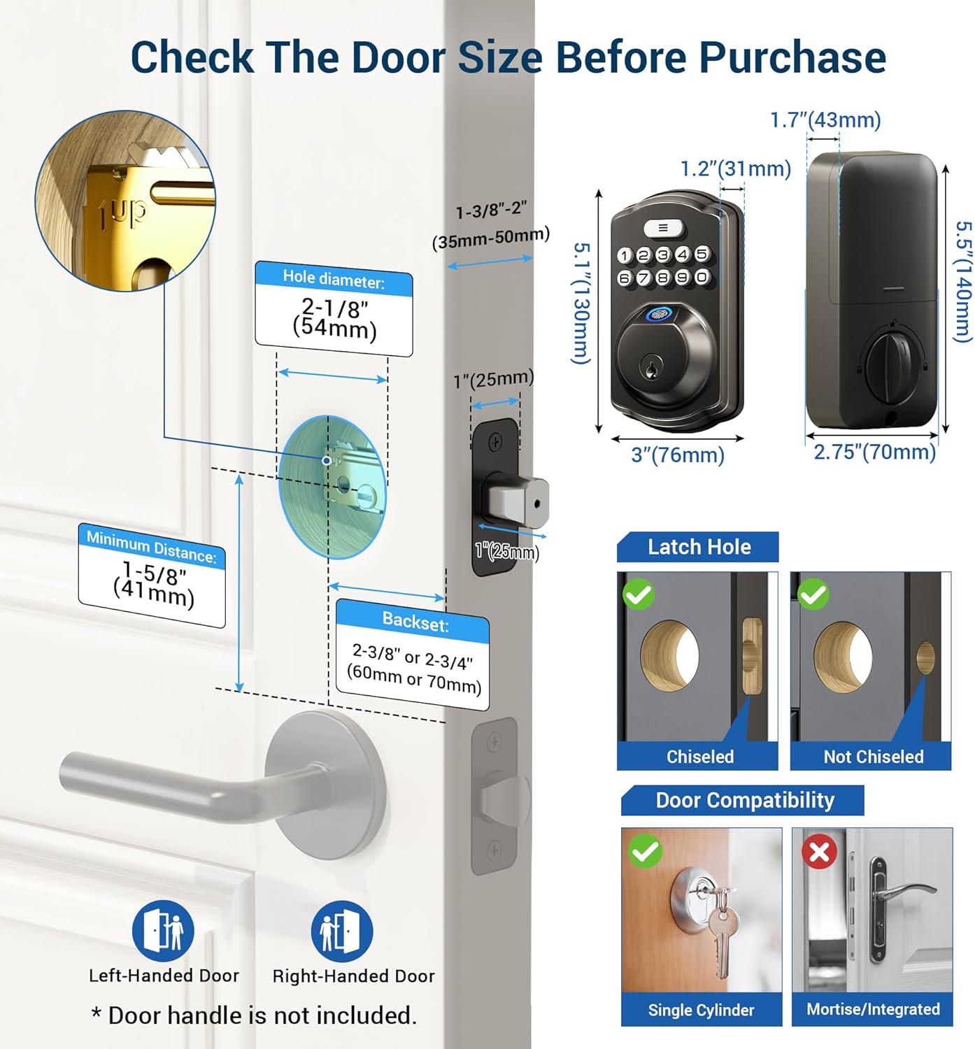 Fingerprints Door Lock Keyless Entry Door Lock