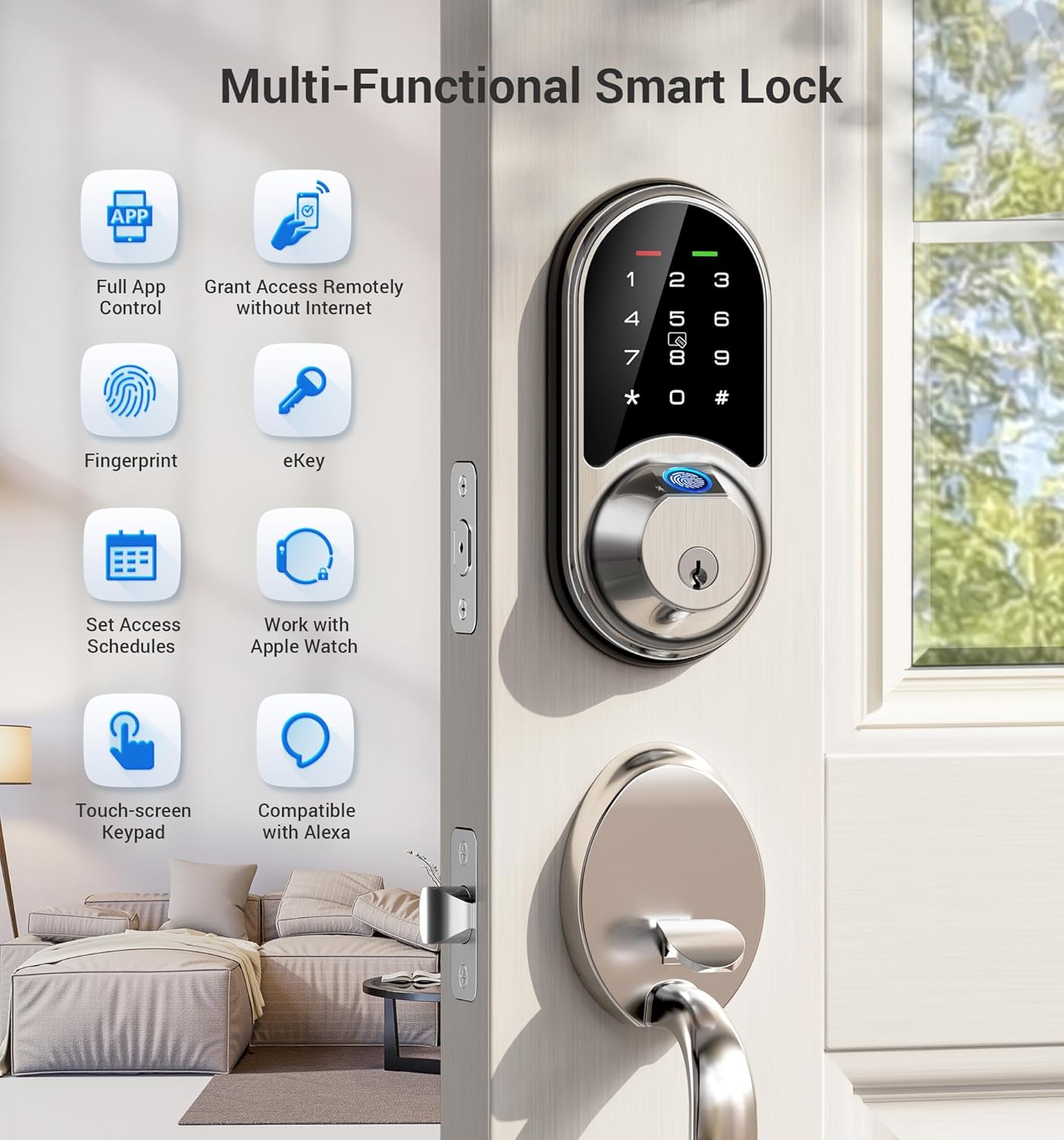 Secure Door Lock with fingerprint and app control