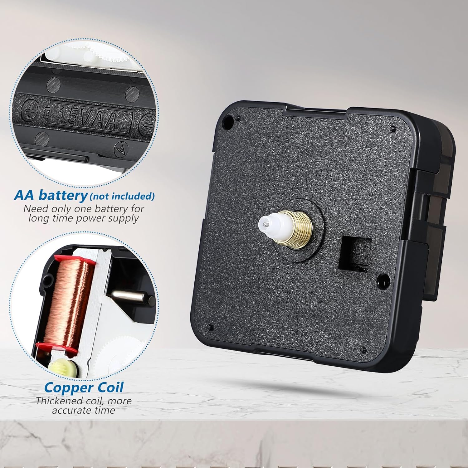 Replacement for quartz wall clock movement