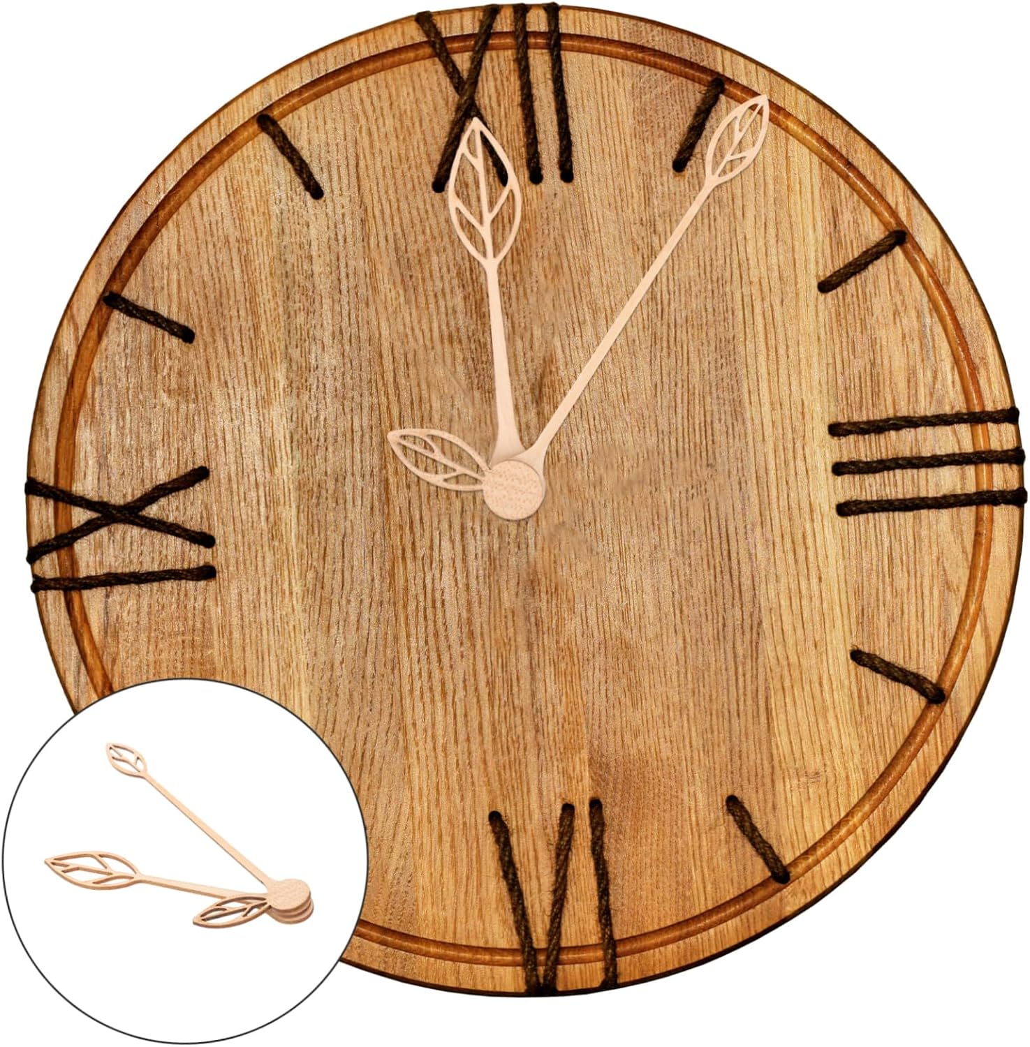 Homoyoyo Clock Repair Kit - Maple Wood Clock Hands for Digital Alarm Clocks