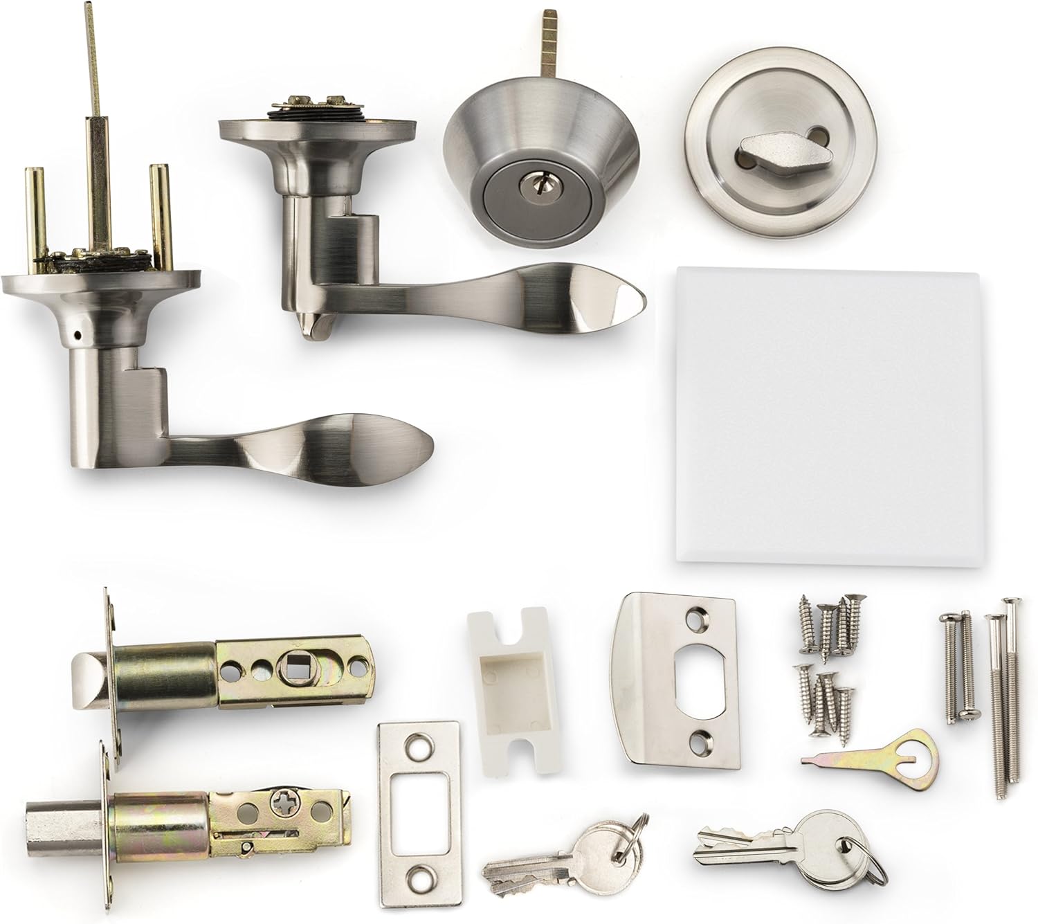 Reversible Door Handle Set with Keys