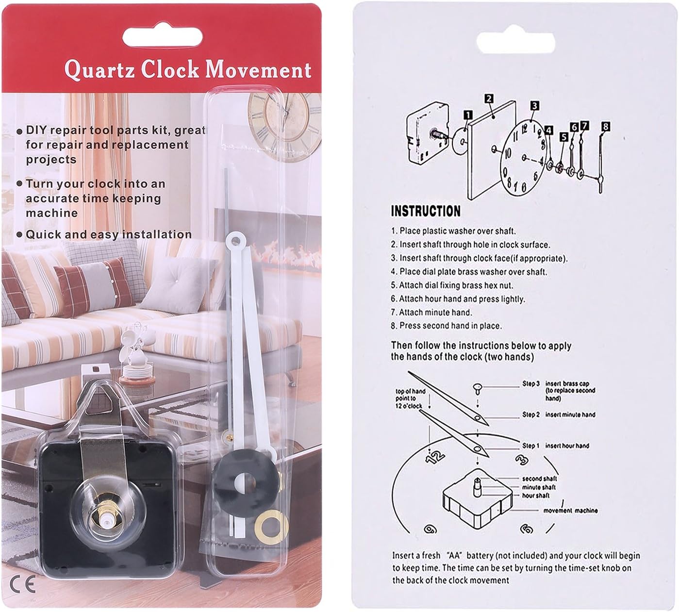 Hicarer 28 mm quartz clock movement kit